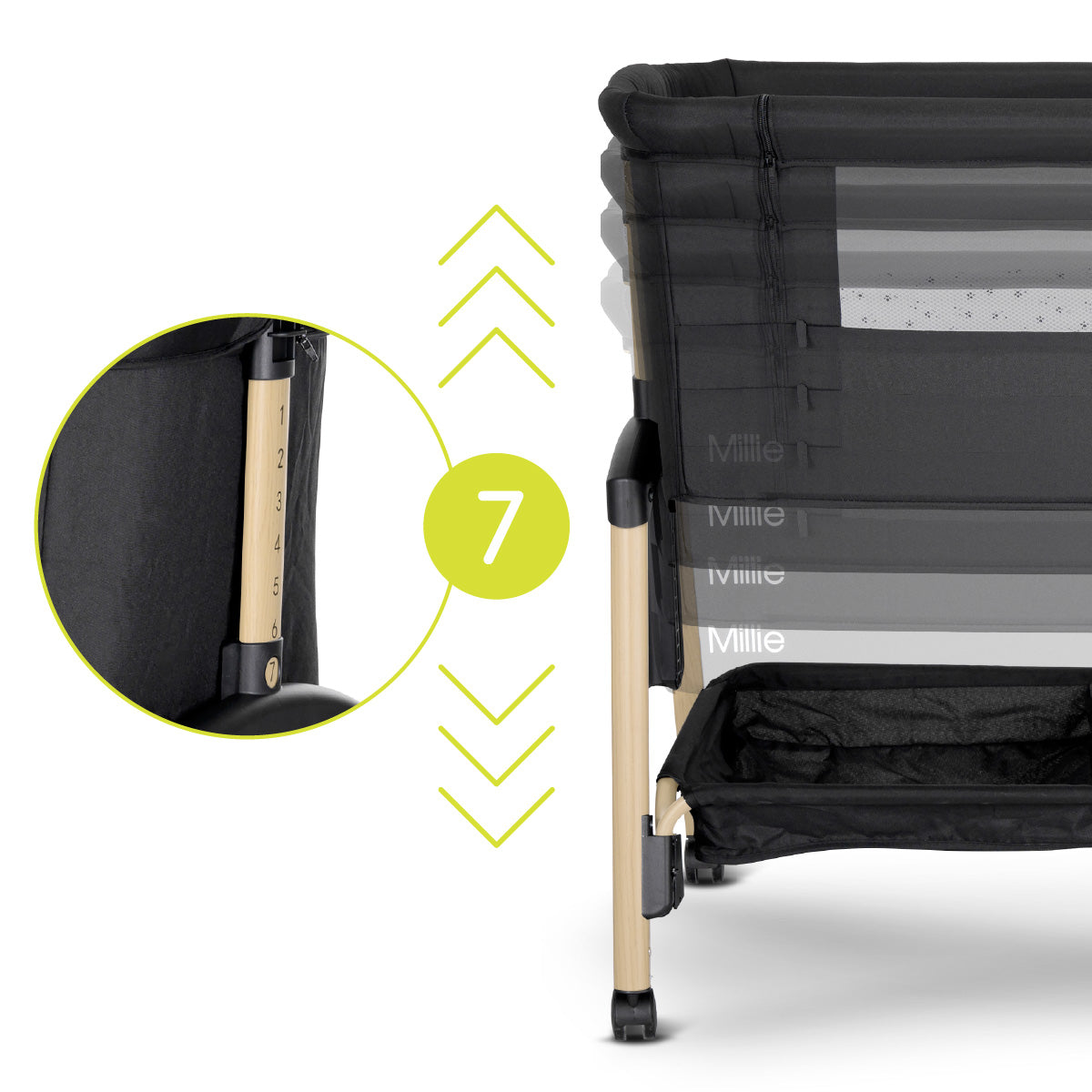 Lorelli Millie - łóżeczko kołyska | Black