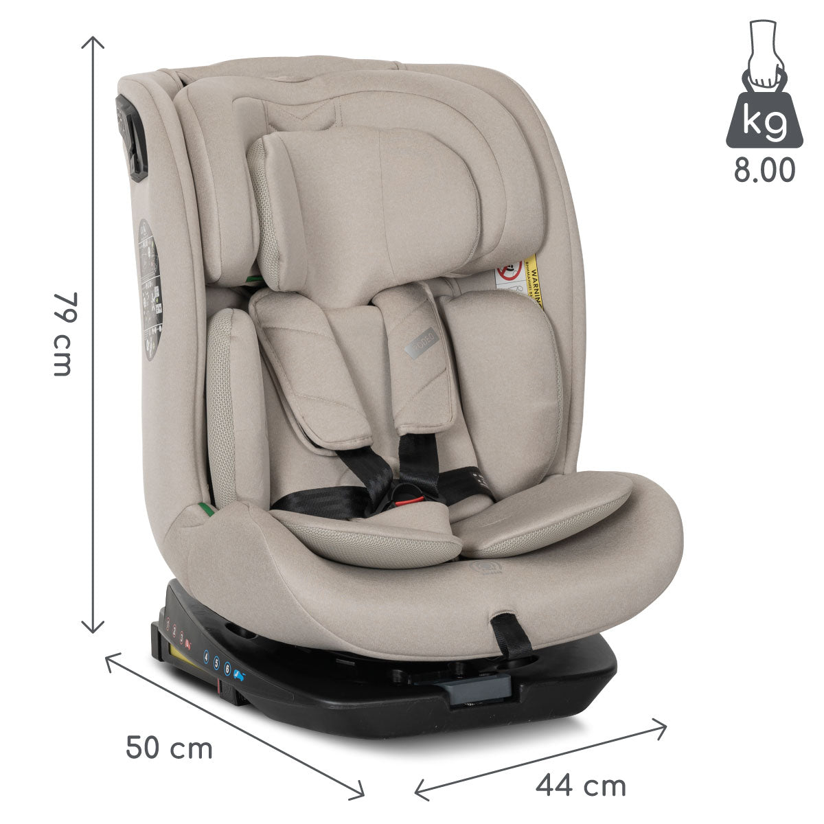 Lorelli Rodeo - fotelik 40-150 cm ISOFIX 360 | Beige.
