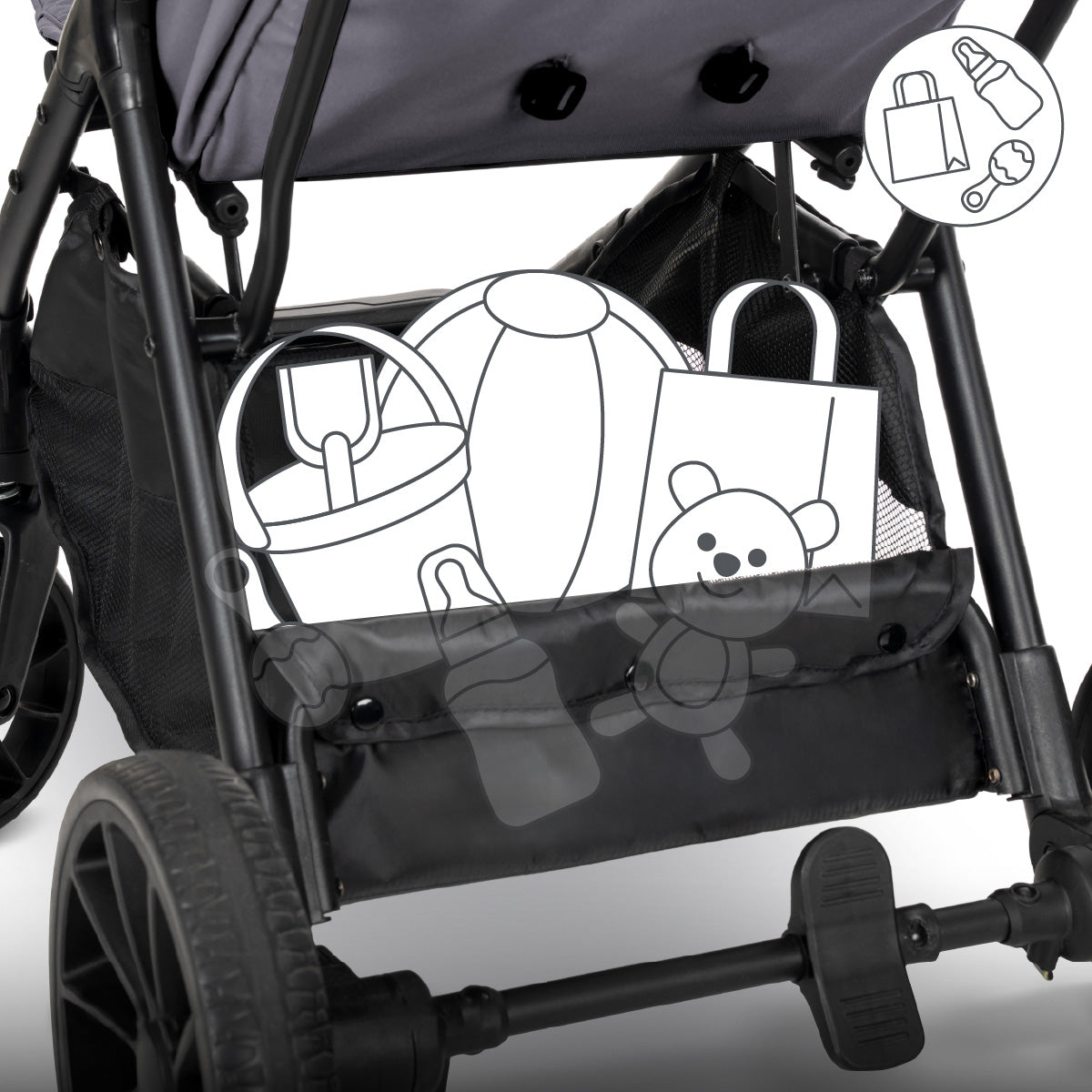 Lorelli Nuvella - wózek spacerowy do 22kg | Grey