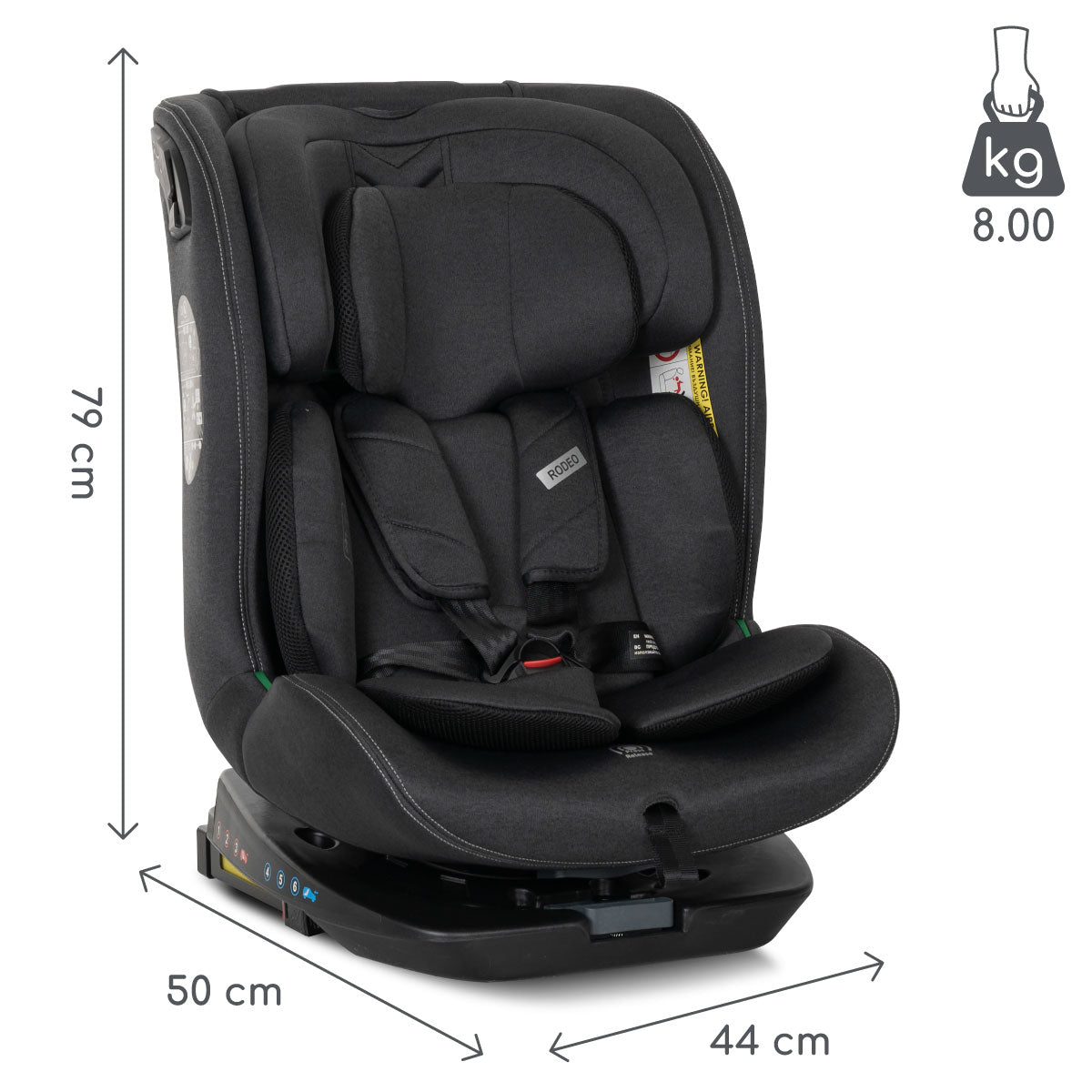Lorelli Rodeo - fotelik 40-150 cm ISOFIX 360 | Black.