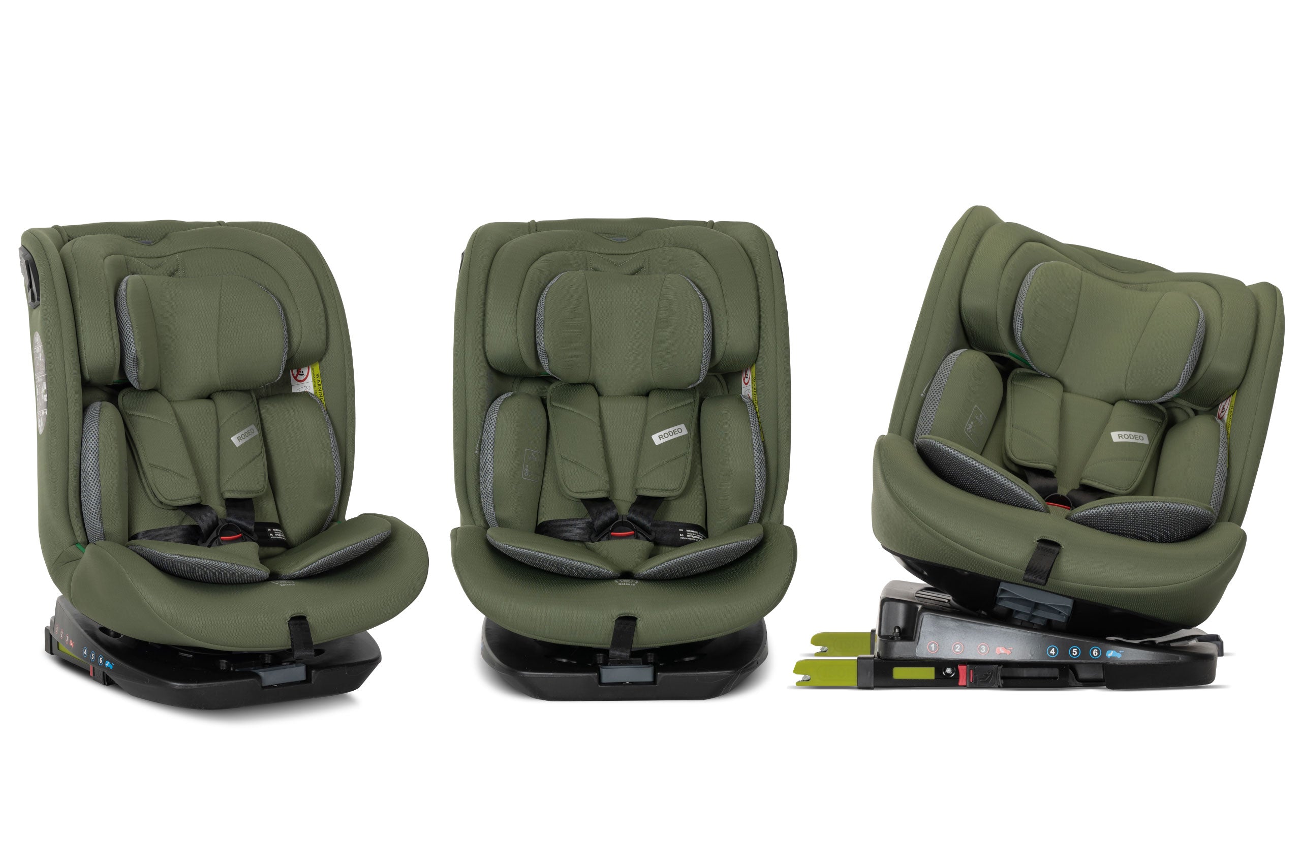 Lorelli Rodeo - fotelik 40-150 cm ISOFIX 360 | Green&Grey.