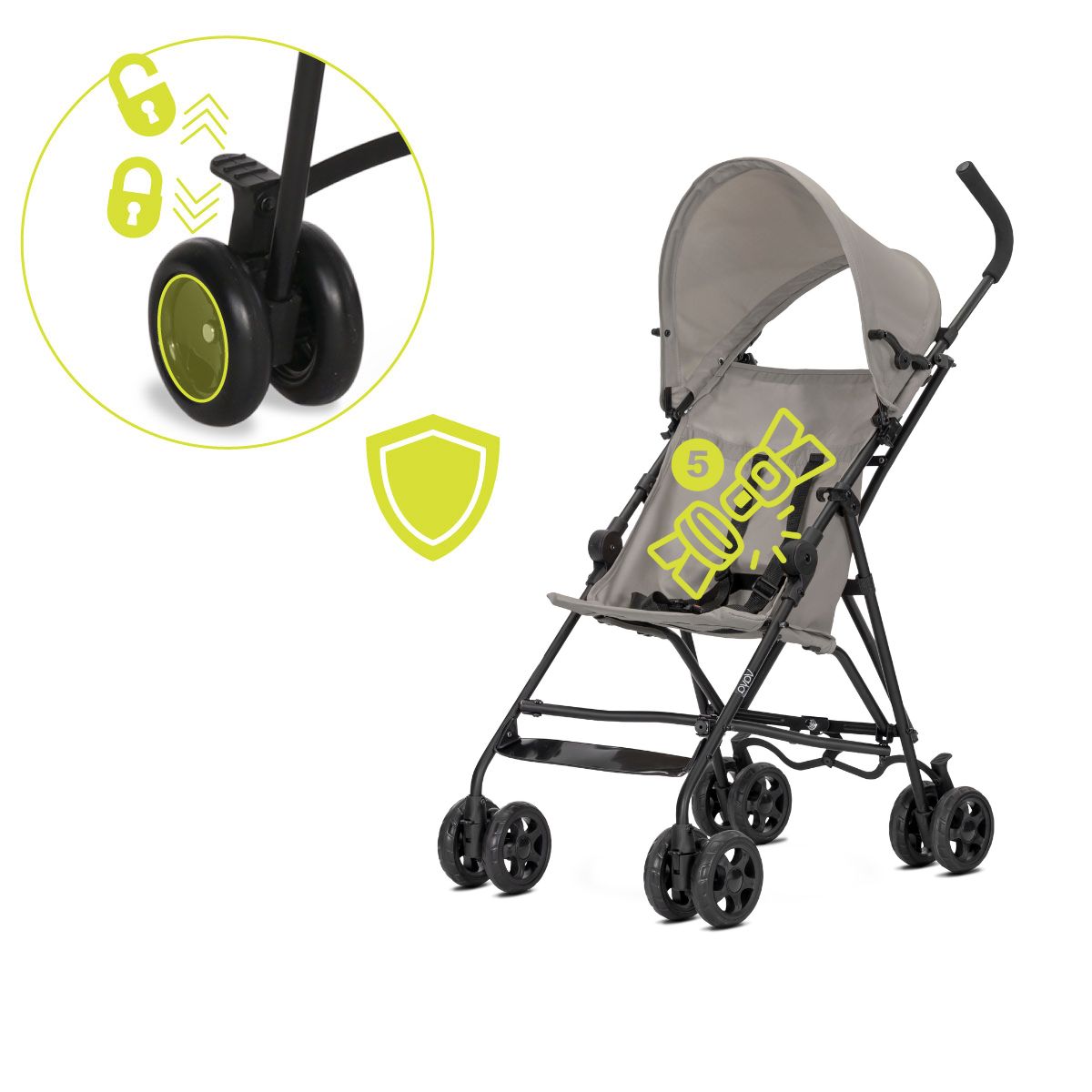 Lorelli Vaya - wózek spacerówka parasolka do 22kg | Grey