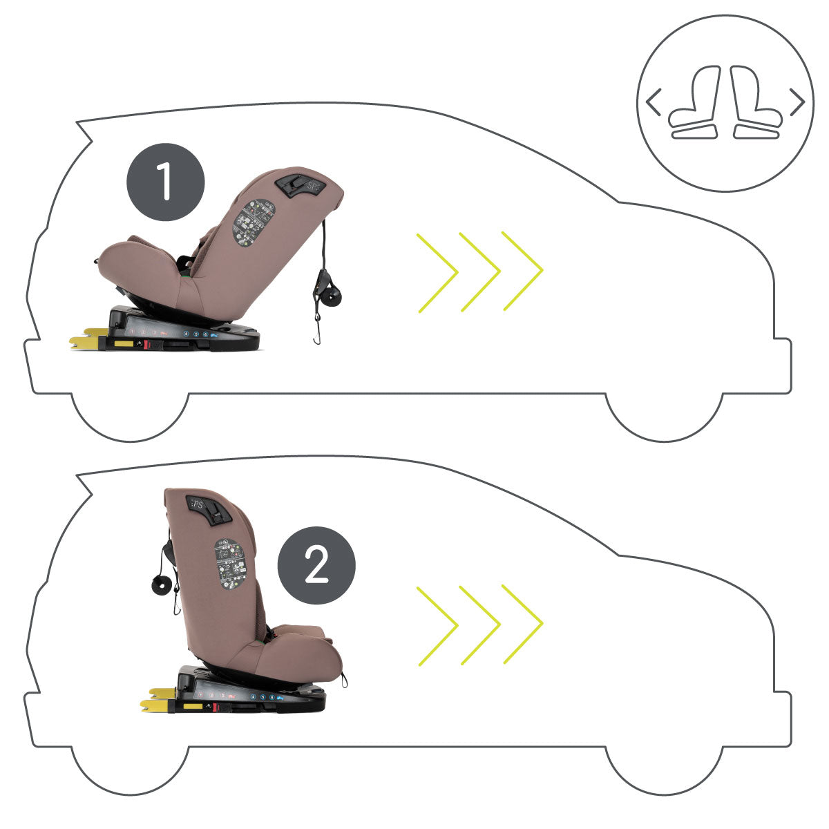 Lorelli Rodeo - fotelik 40-150 cm ISOFIX 360 | Pink.