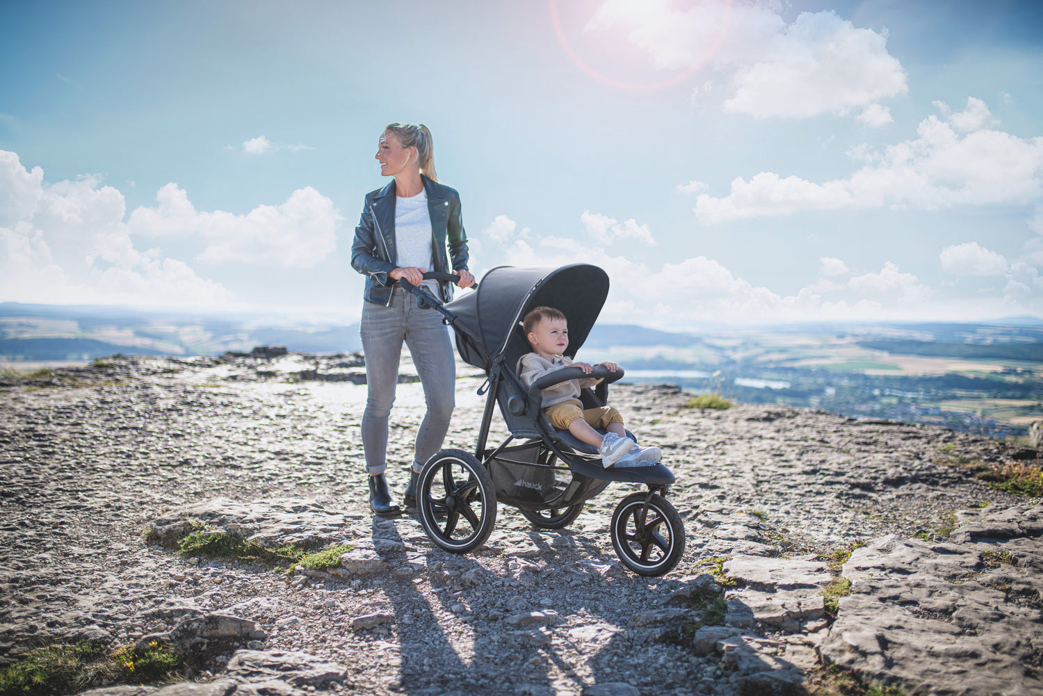 Hauck Runner 2 - wózek biegowy trójkołowy | Black