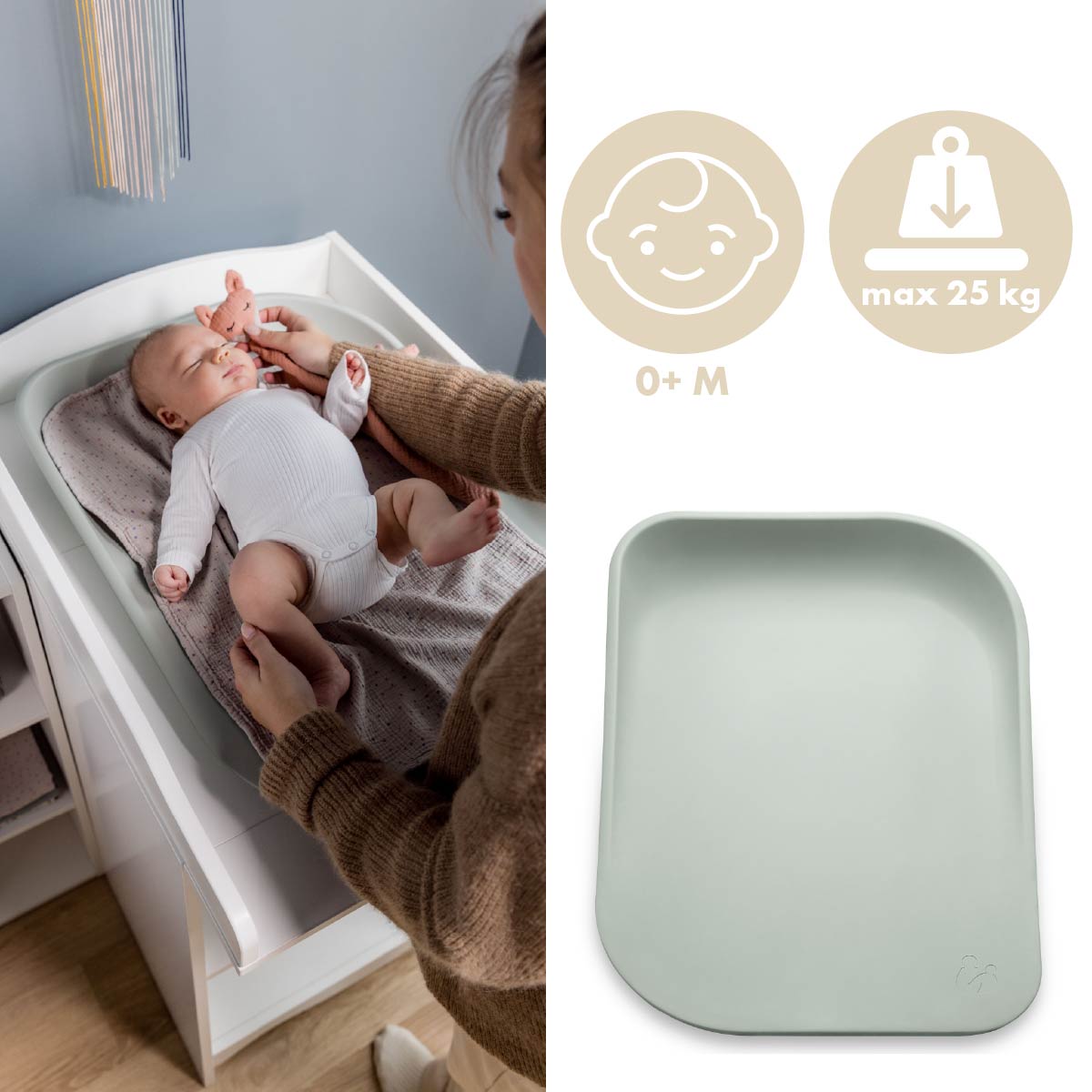 Hauck Change N Clean - przewijak piankowy | Sage