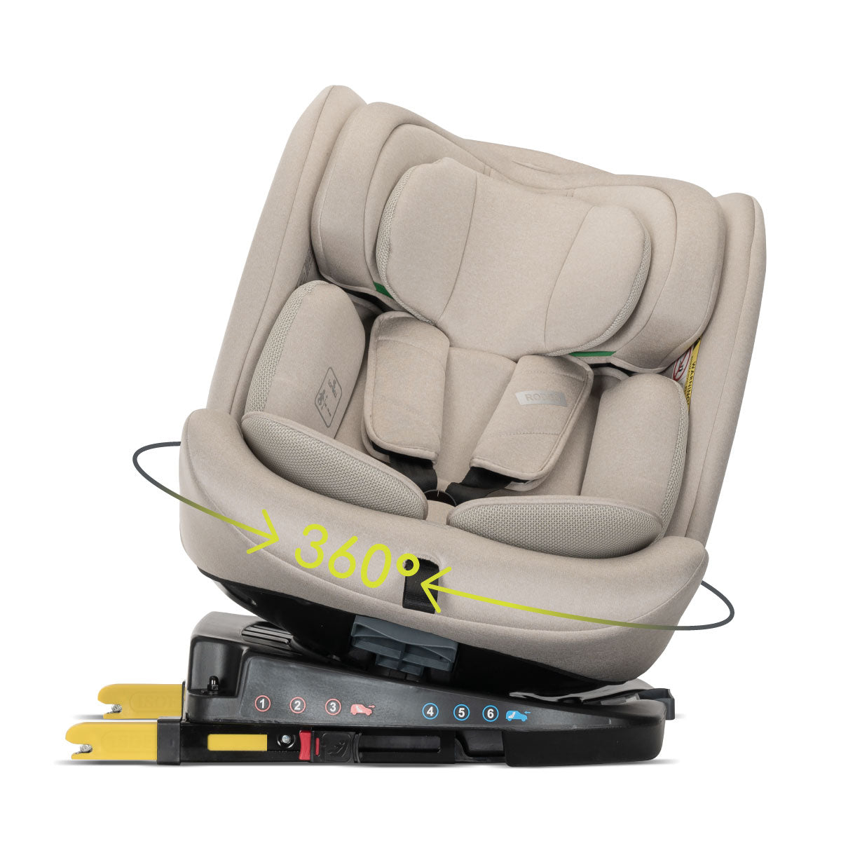 Lorelli Rodeo - fotelik 40-150 cm ISOFIX 360 | Beige.