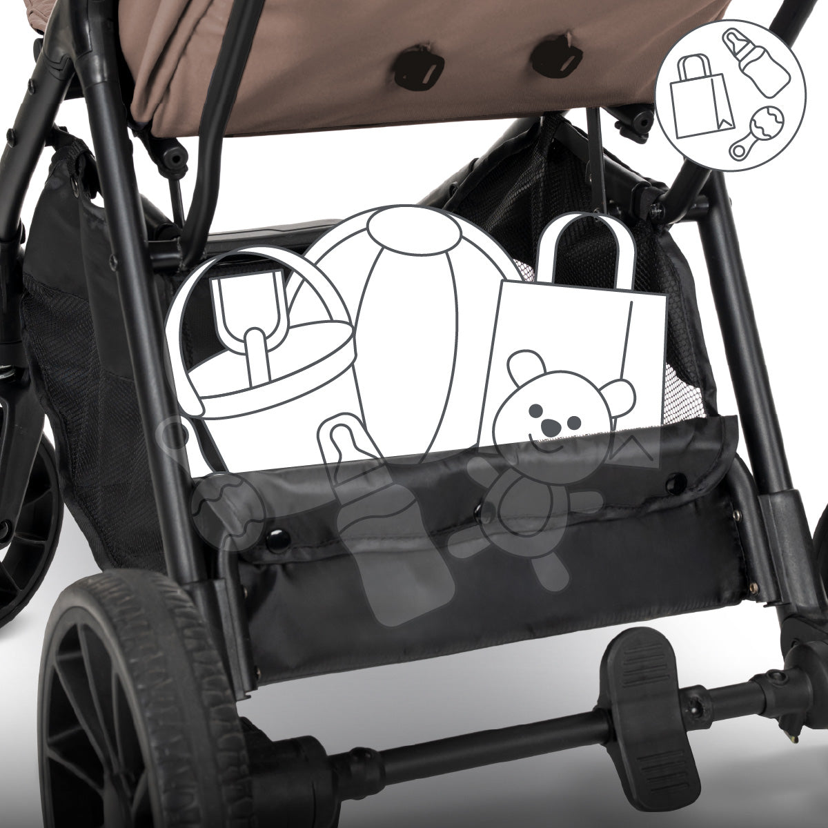 Lorelli Nuvella - wózek spacerowy do 22kg | Beige