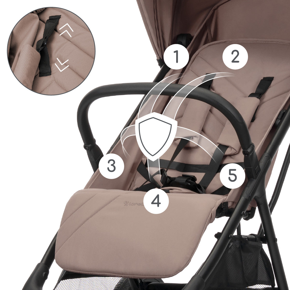 Lorelli Nuvella - wózek spacerowy do 22kg | Beige