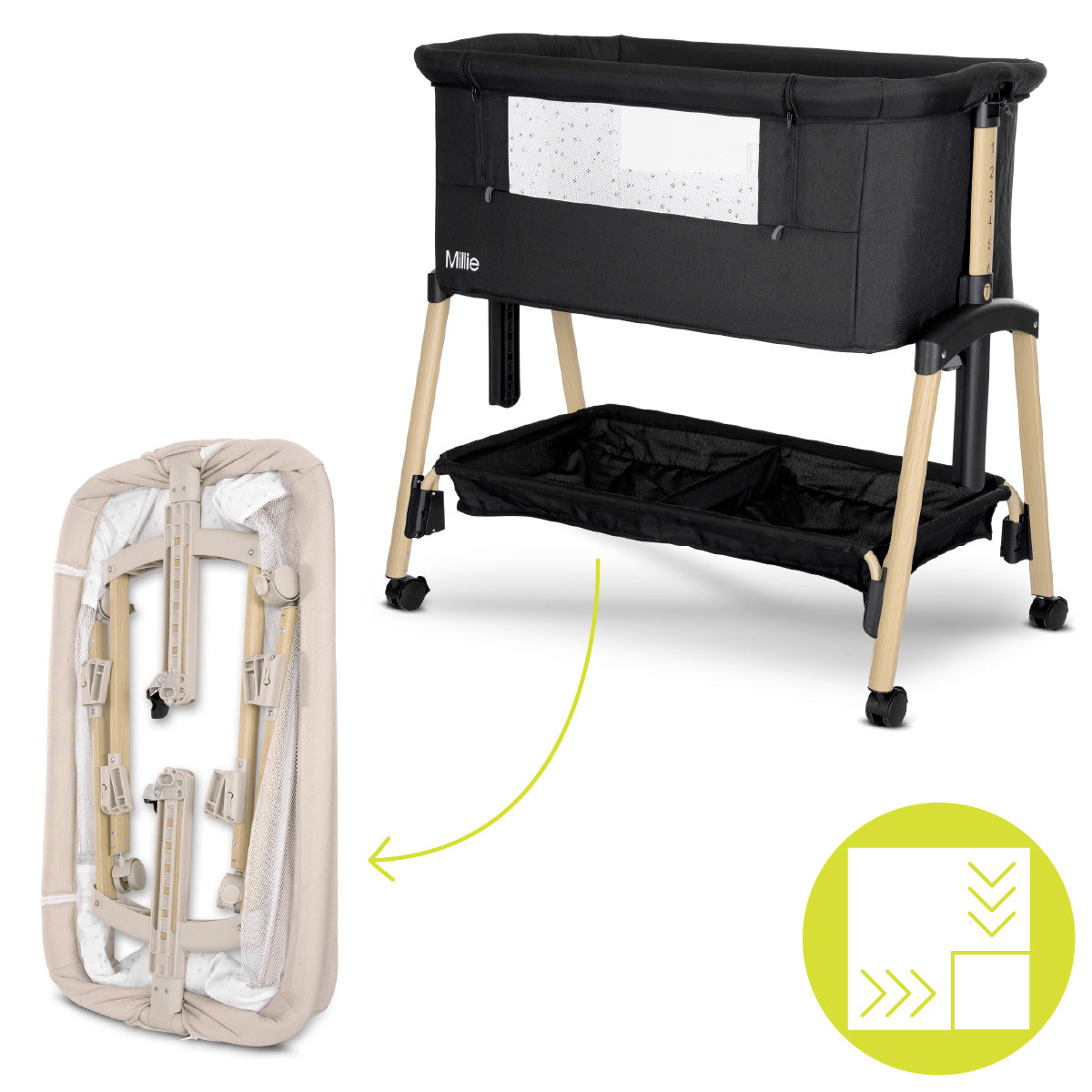 Lorelli Millie - łóżeczko kołyska | Black