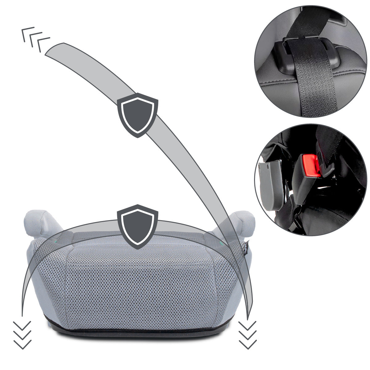 Lorelli Zen - podkładka, podwyższenie ISOFIX 125-150cm | Grey