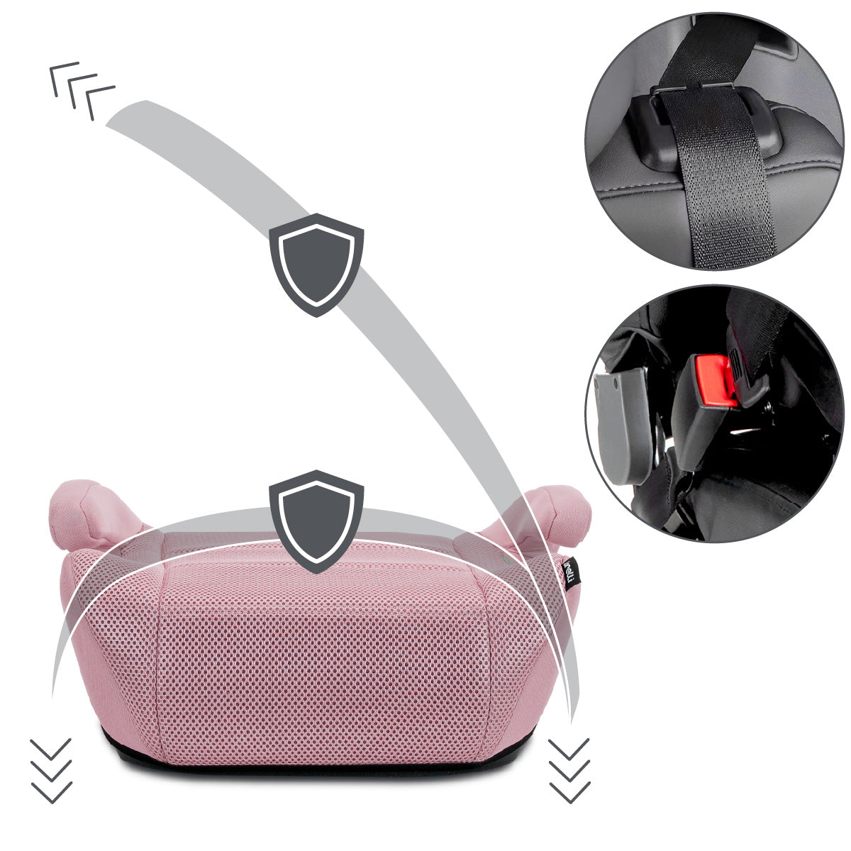 Lorelli Zen - podkładka, podwyższenie ISOFIX 125-150cm | Rose