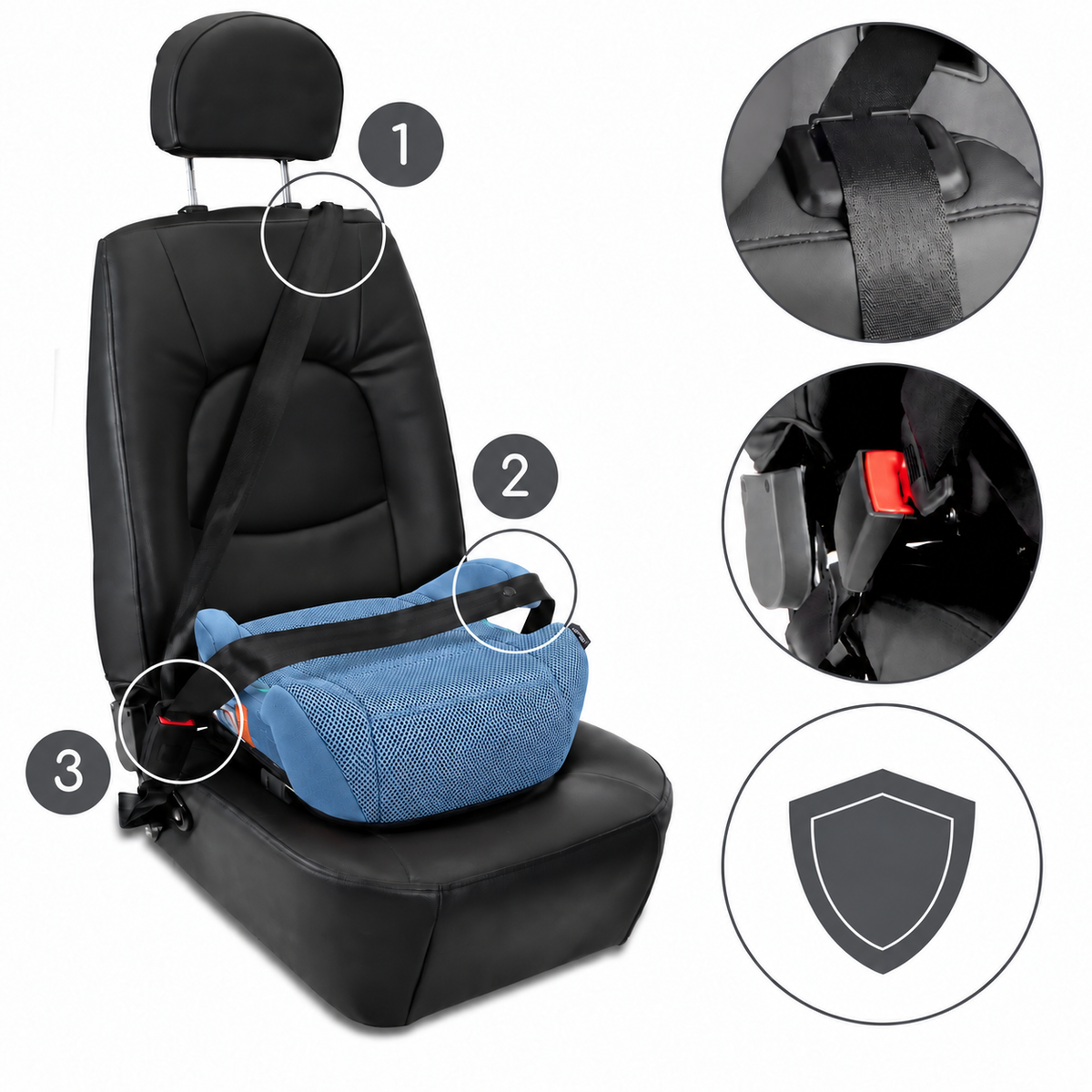 Lorelli Zen - podkładka, podwyższenie ISOFIX 125-150cm | Blue