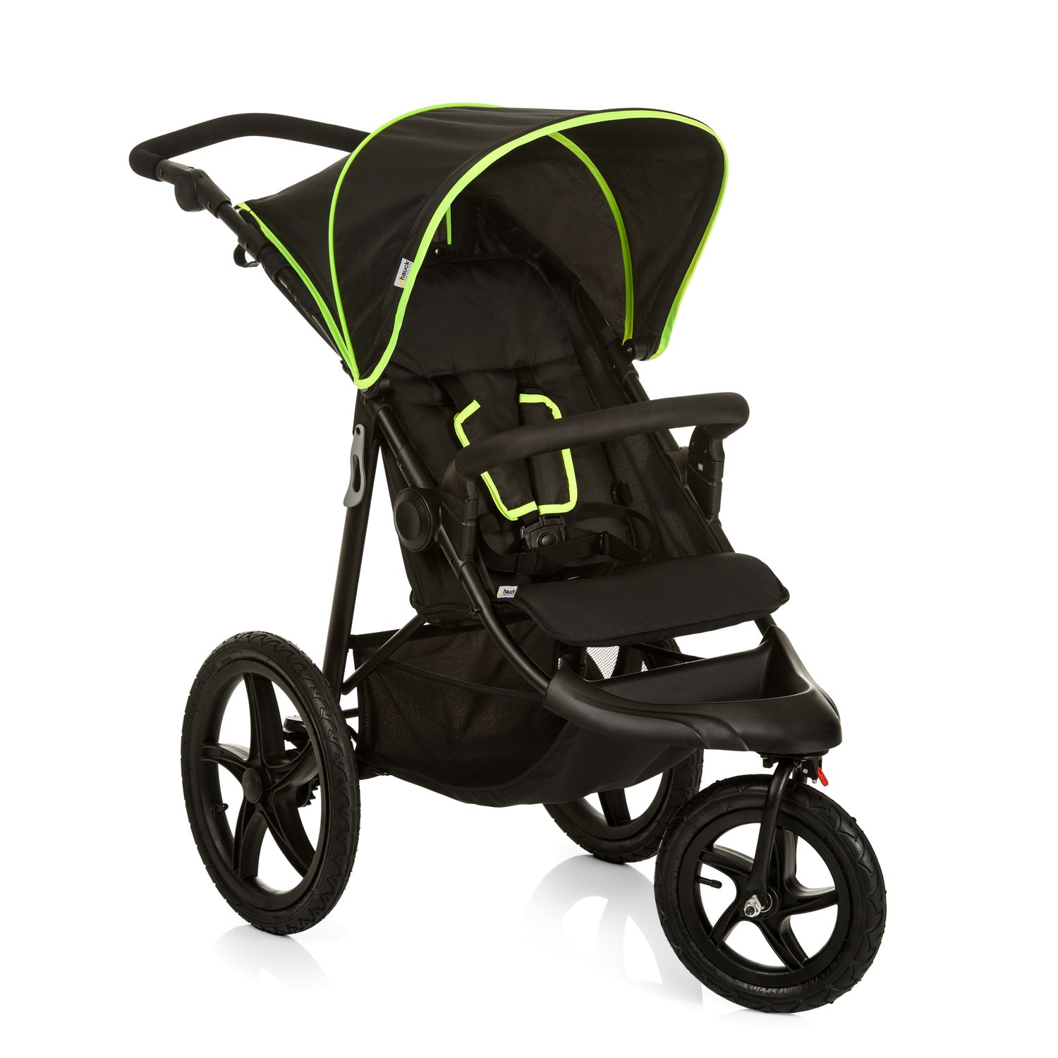 Hauck Runner - wózek terenowy trójkołowy | Black/Neon yellow