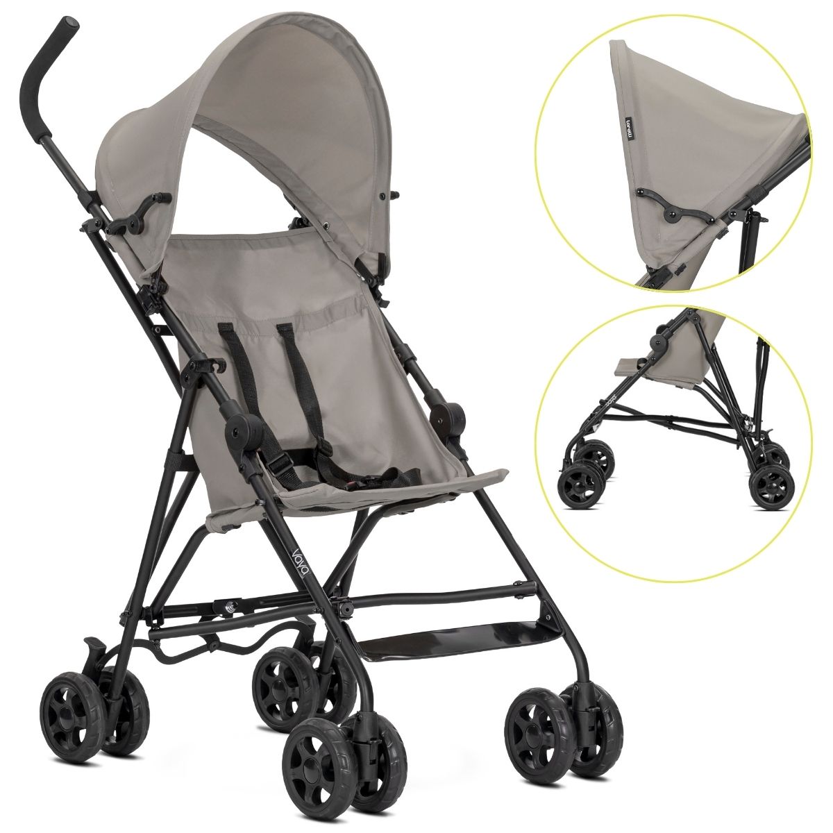 Lorelli Vaya - wózek spacerówka parasolka do 22kg | Grey