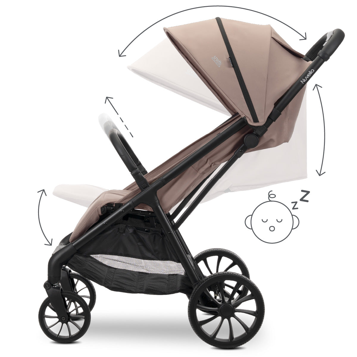 Lorelli Nuvella - wózek spacerowy do 22kg | Beige