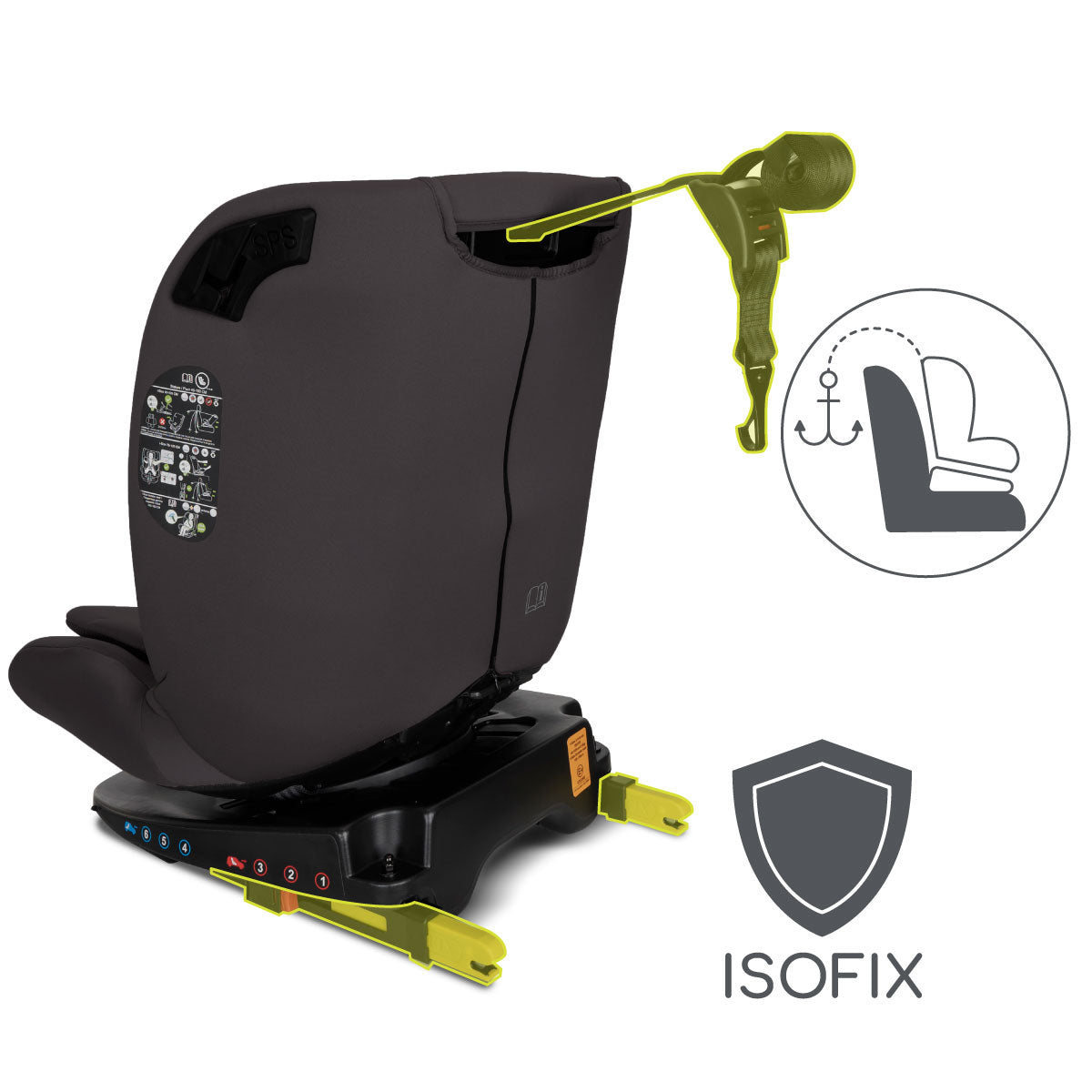 Lorelli Rodeo - fotelik 40-150 cm ISOFIX 360 | Green&Grey.