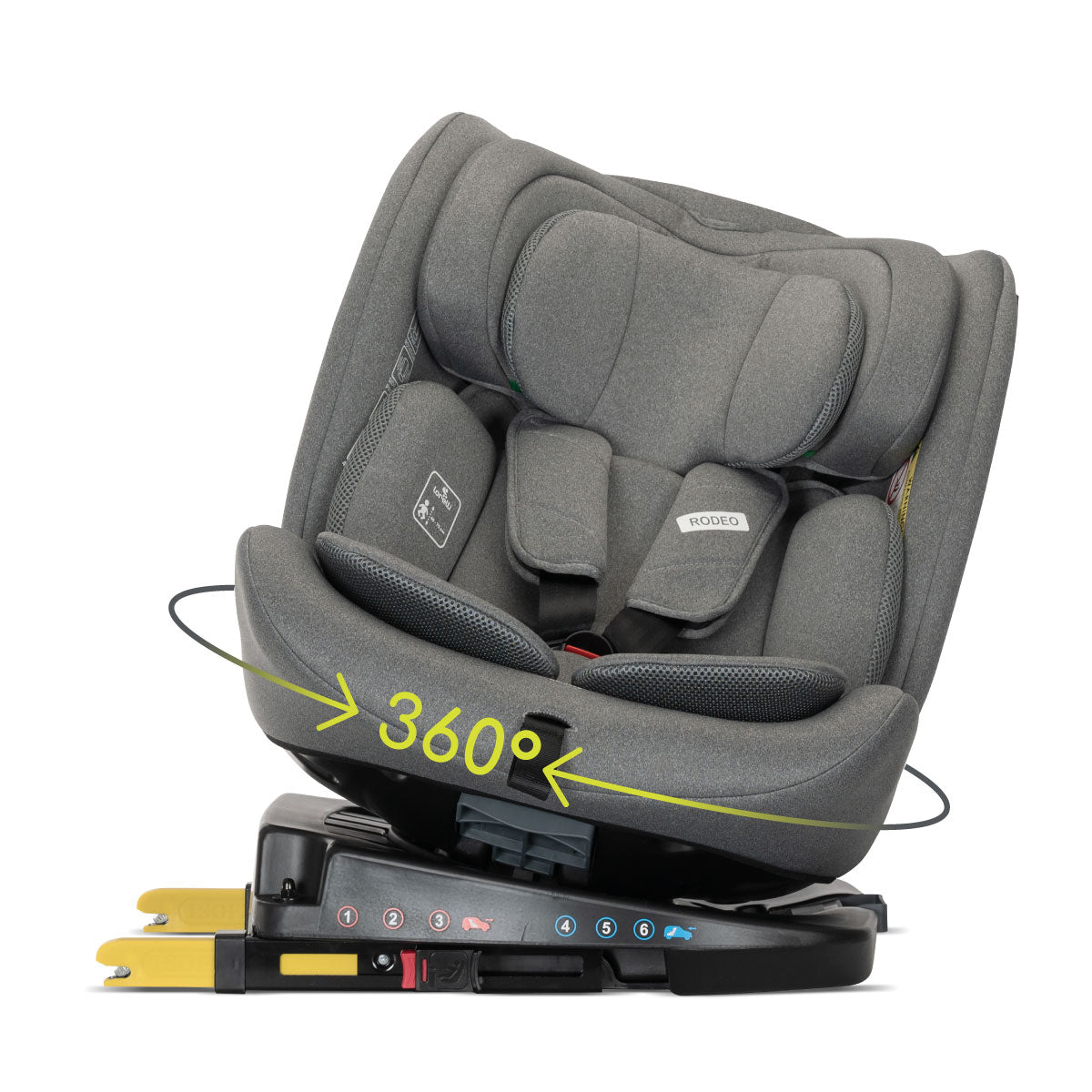 Lorelli Rodeo - fotelik 40-150 cm ISOFIX 360 | Grey.