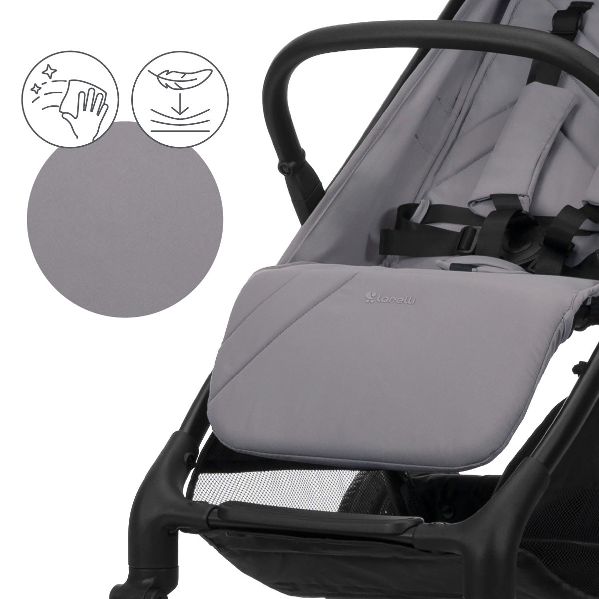 Lorelli Nuvella - wózek spacerowy do 22kg | Grey