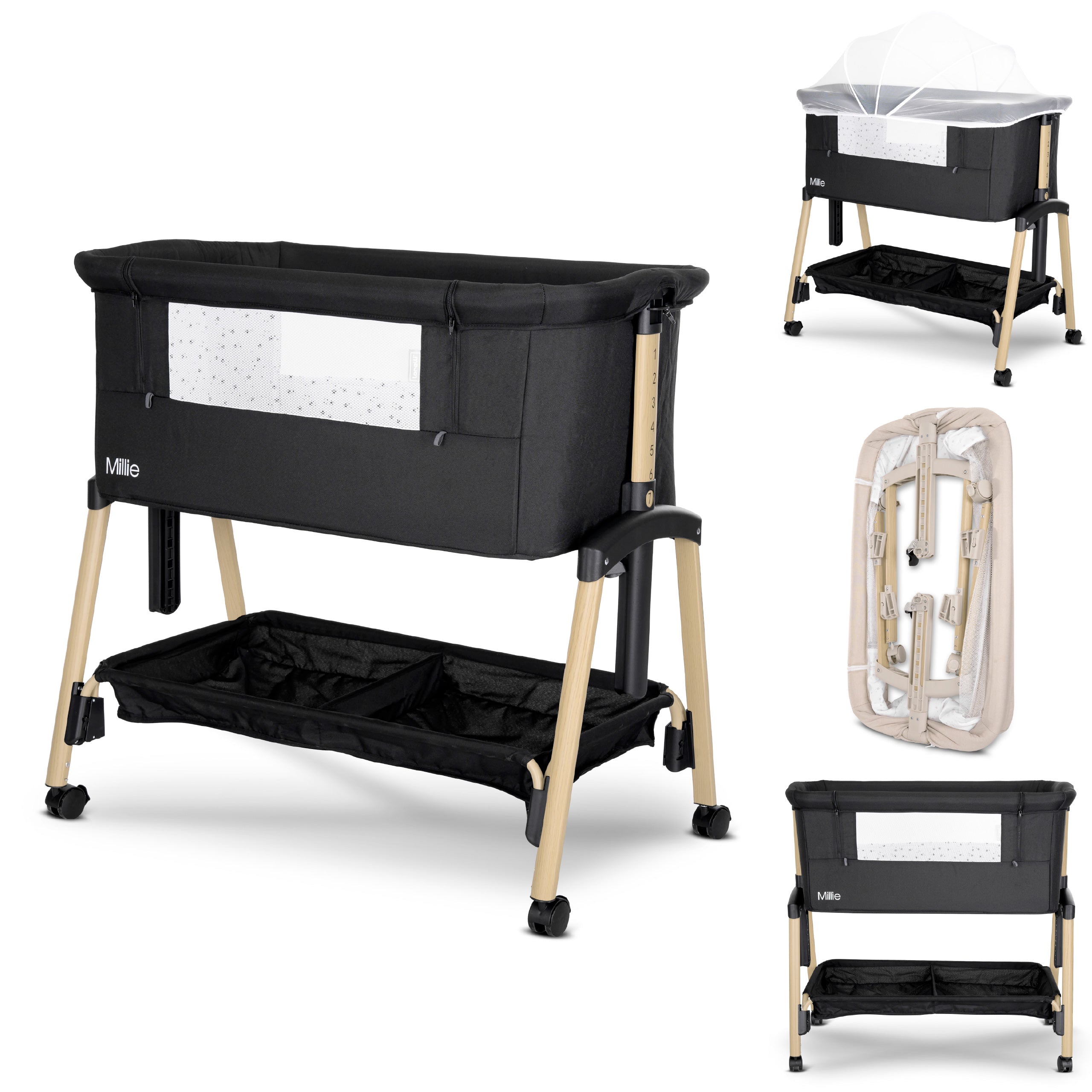 Lorelli Millie - łóżeczko kołyska | Black