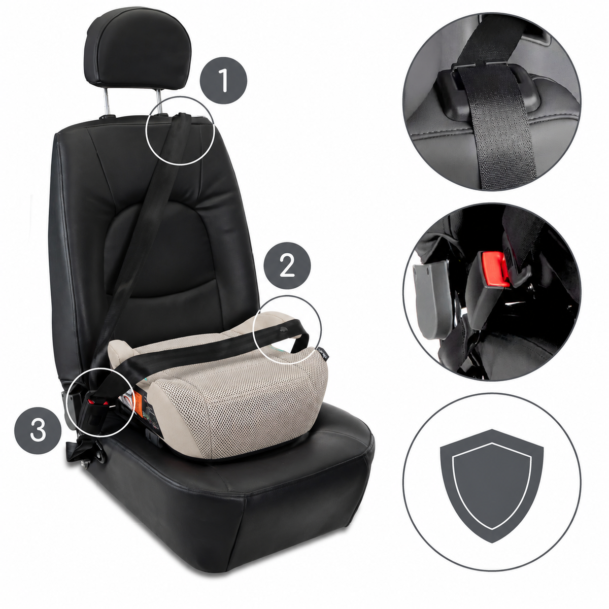 Lorelli Zen - podkładka, podwyższenie ISOFIX 125-150cm | Beige