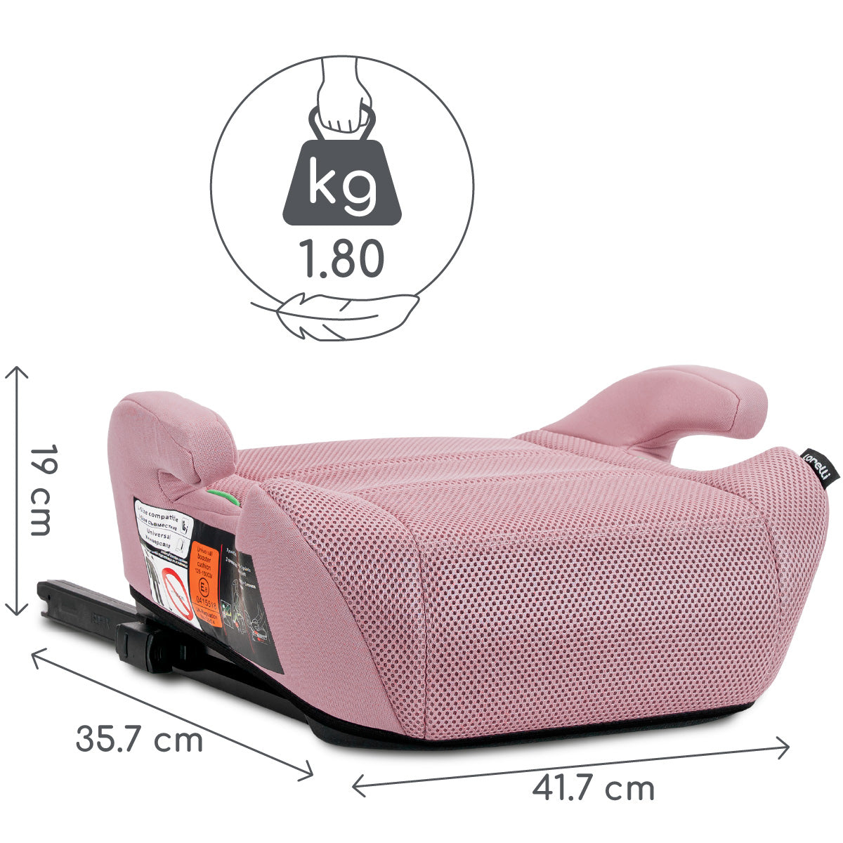 Lorelli Zen - podkładka, podwyższenie ISOFIX 125-150cm | Rose