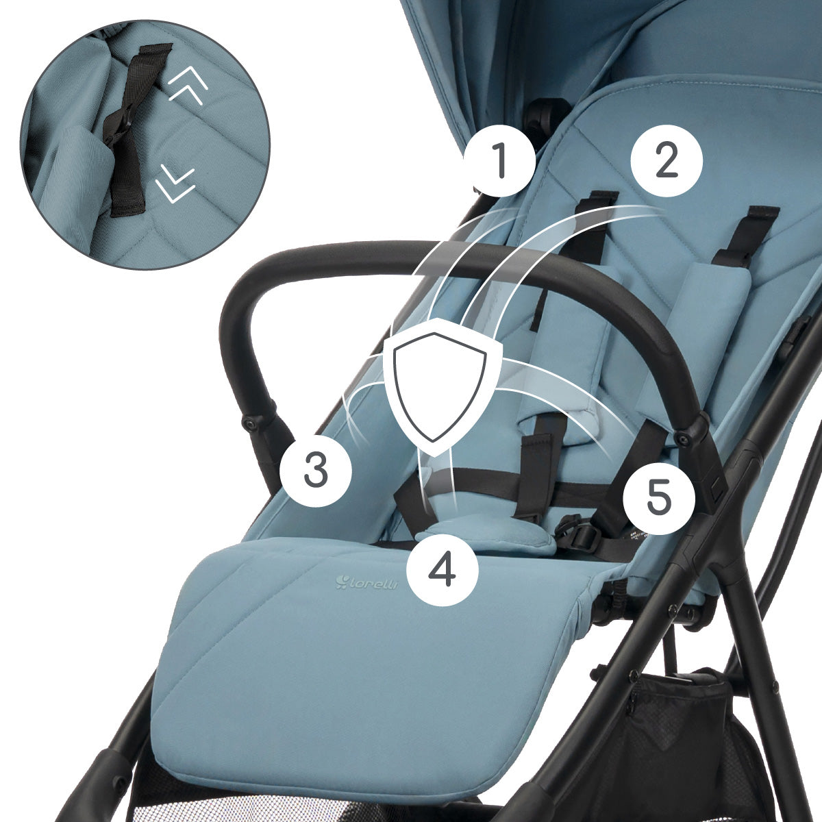 Lorelli Nuvella - wózek spacerowy do 22kg | Blue