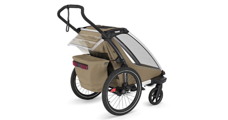 Thule Chariot Cross2 Przyczepka rowerowa pojedyncza 4w1 Faded Khaki