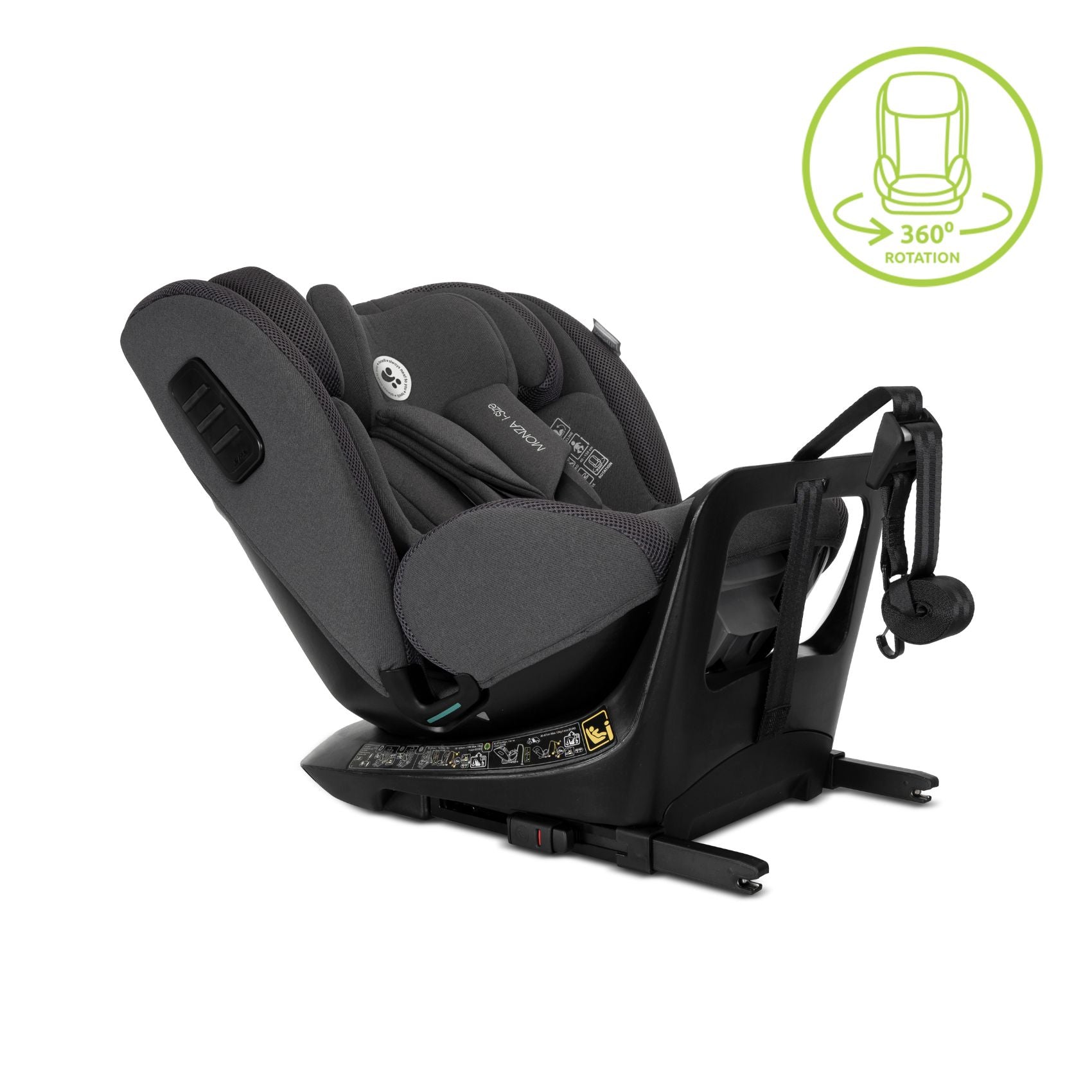 Lorelli Monza - fotelik samochodowy I-Size 40-150cm ISOFIX 360  | Grey