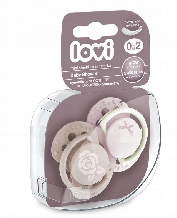 LOVI smoczek uspokajający dynamiczny MINI 0-2m Baby Shower Girl