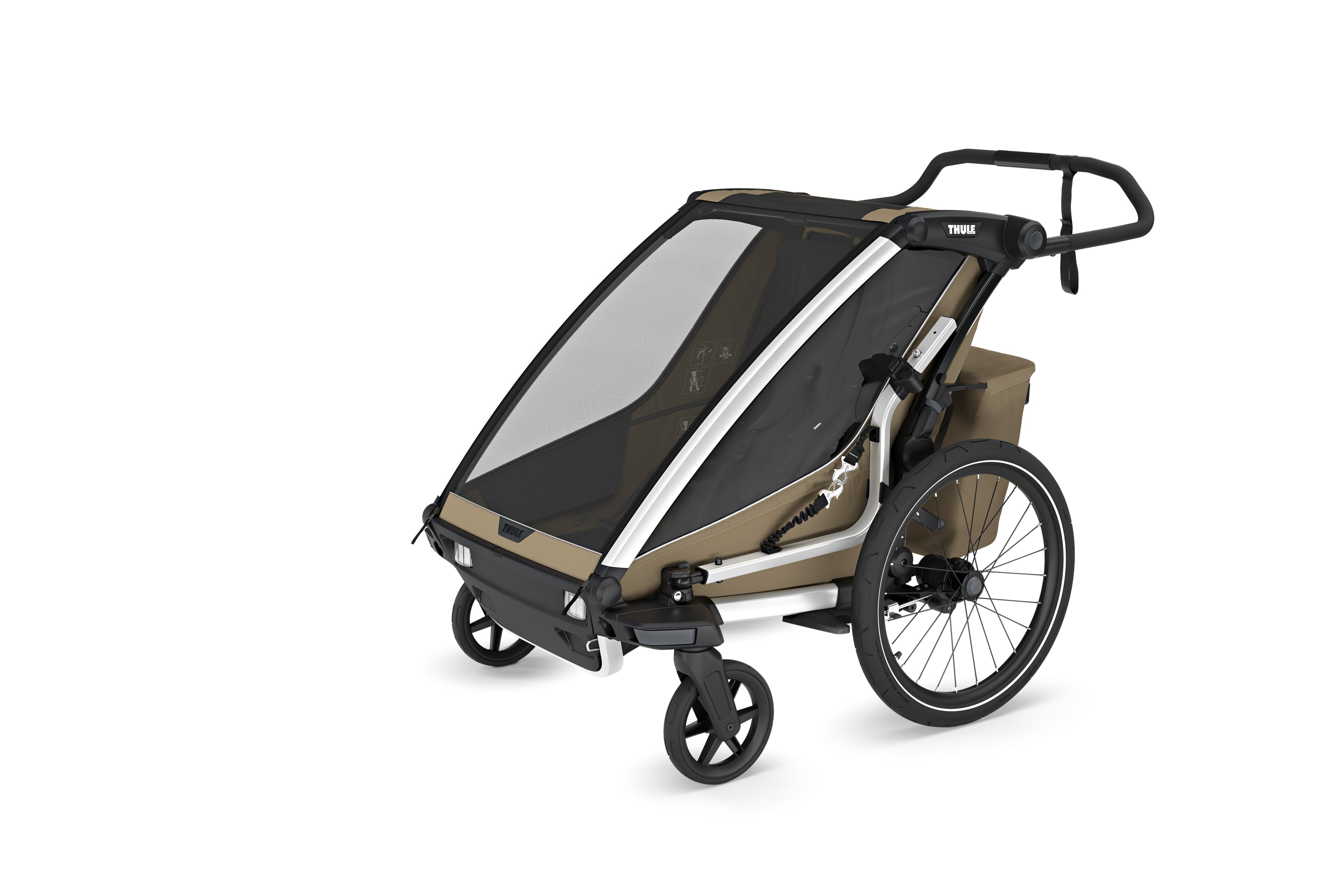 Thule Chariot Cross2 Przyczepka rowerowa podwójna 4w1 Faded Khaki
