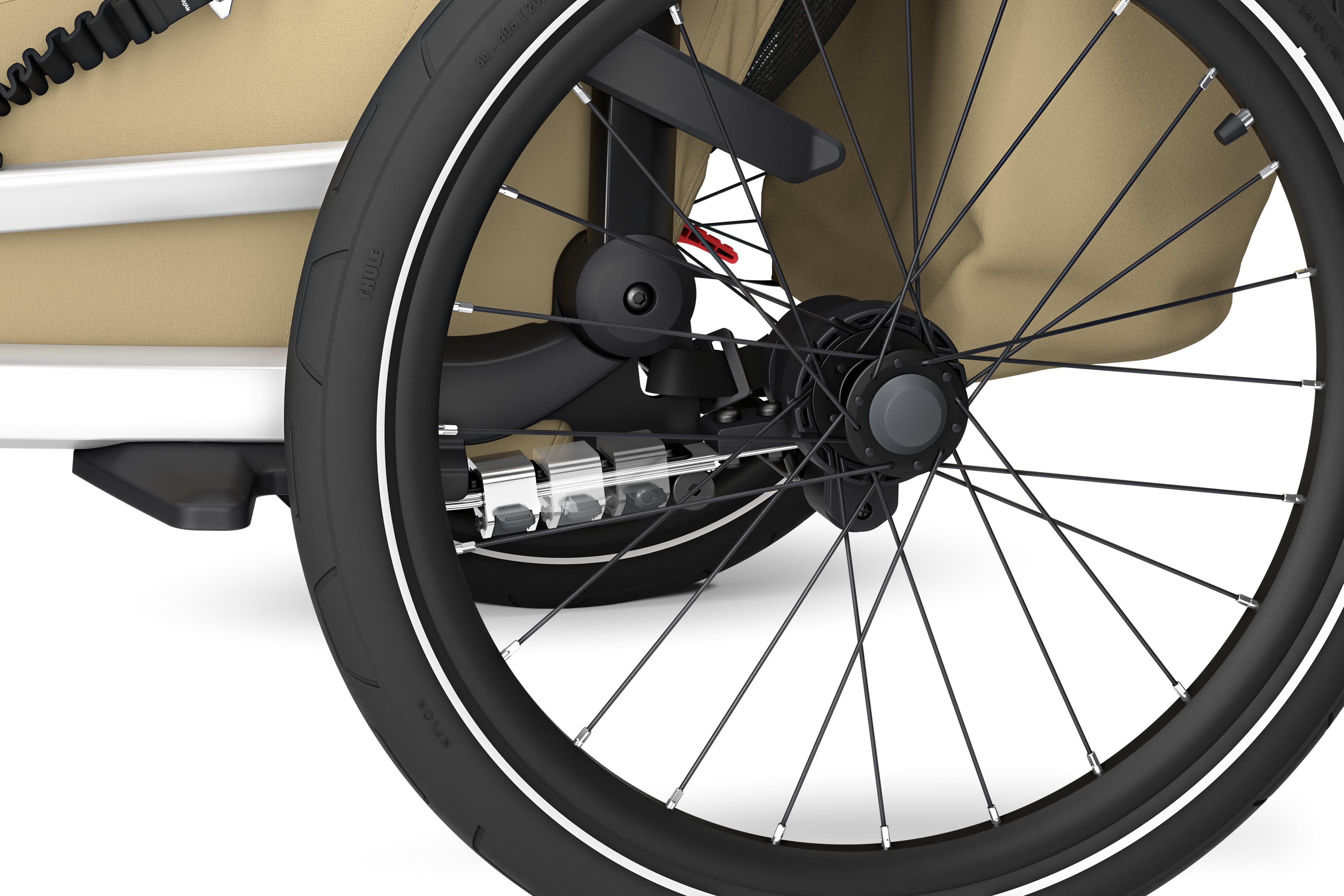 Thule Chariot Cross2 Przyczepka rowerowa pojedyncza 4w1 Faded Khaki