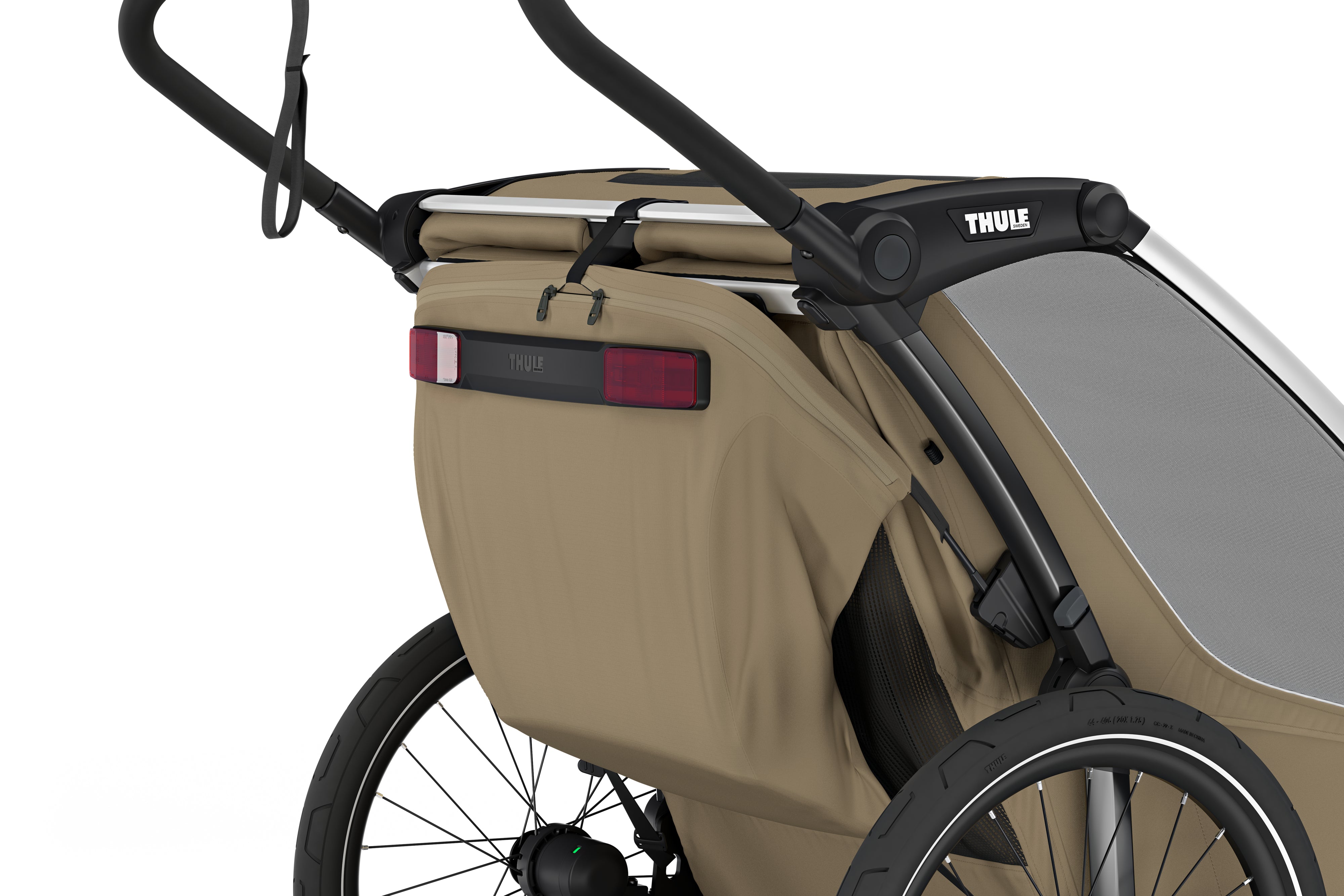 Thule Chariot Cross2 Przyczepka rowerowa pojedyncza 4w1 Faded Khaki
