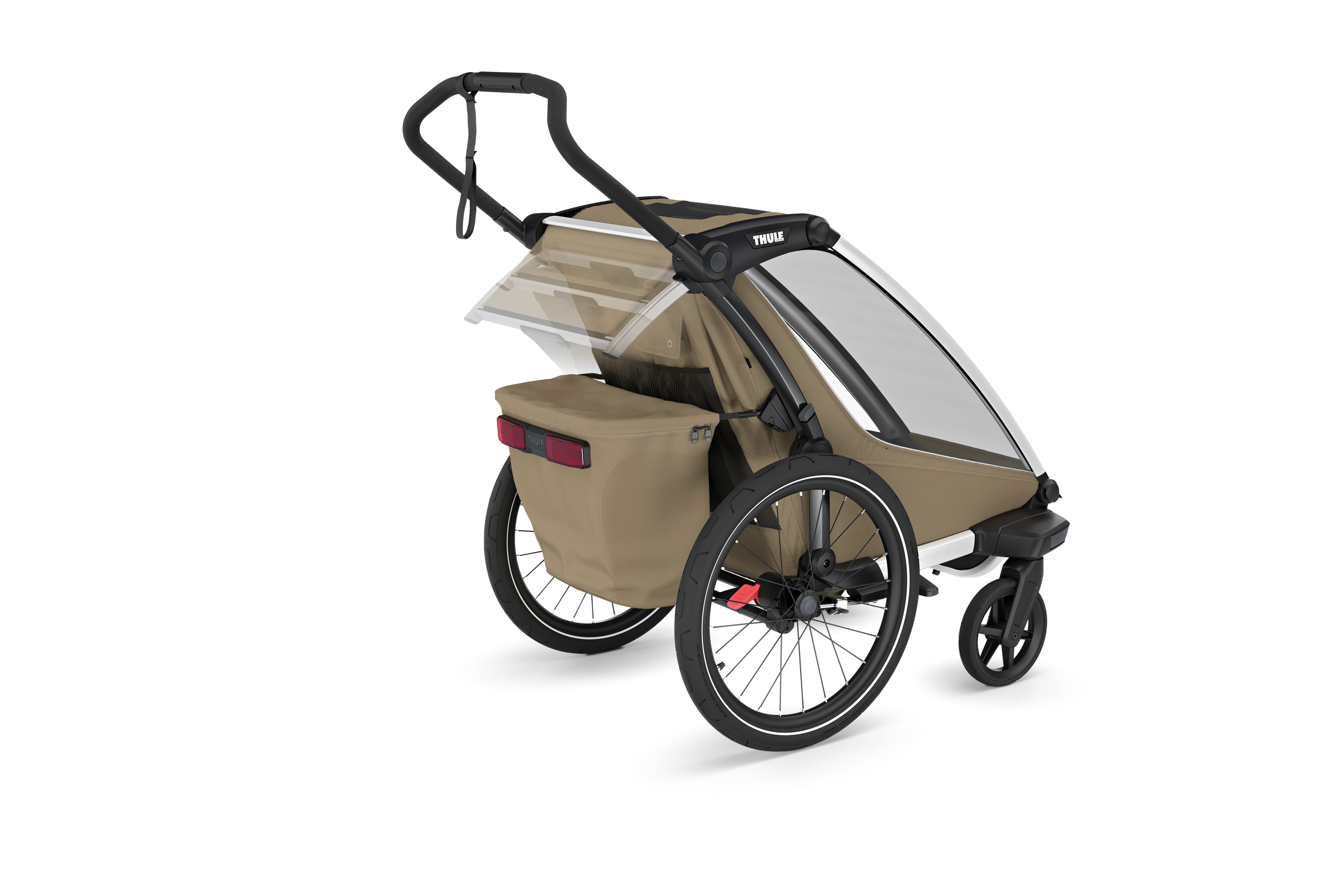 Thule Chariot Cross2 Przyczepka rowerowa pojedyncza 4w1 Faded Khaki