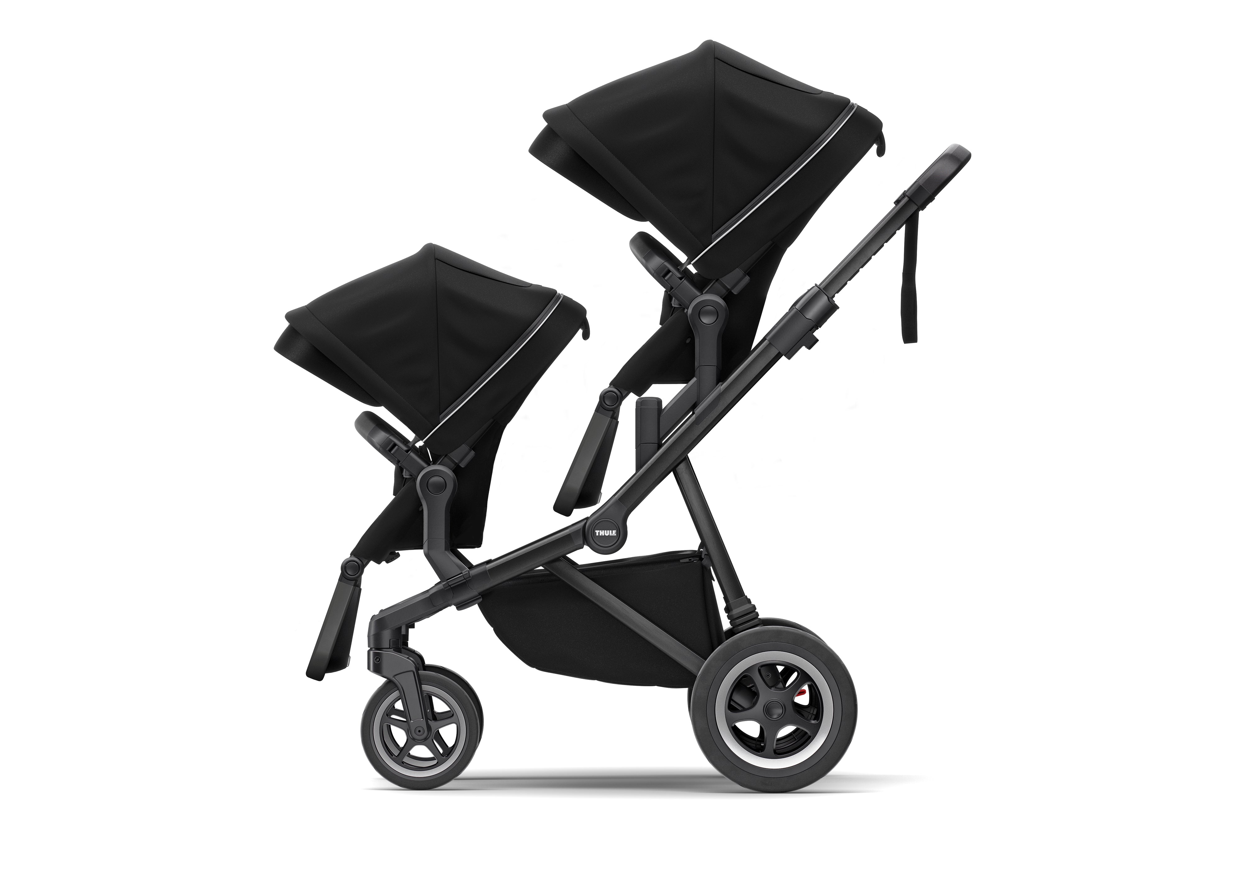 Thule Sleek Wózek spacerowy 3w1 zestaw z gondolą Midnight Black on Aluminum