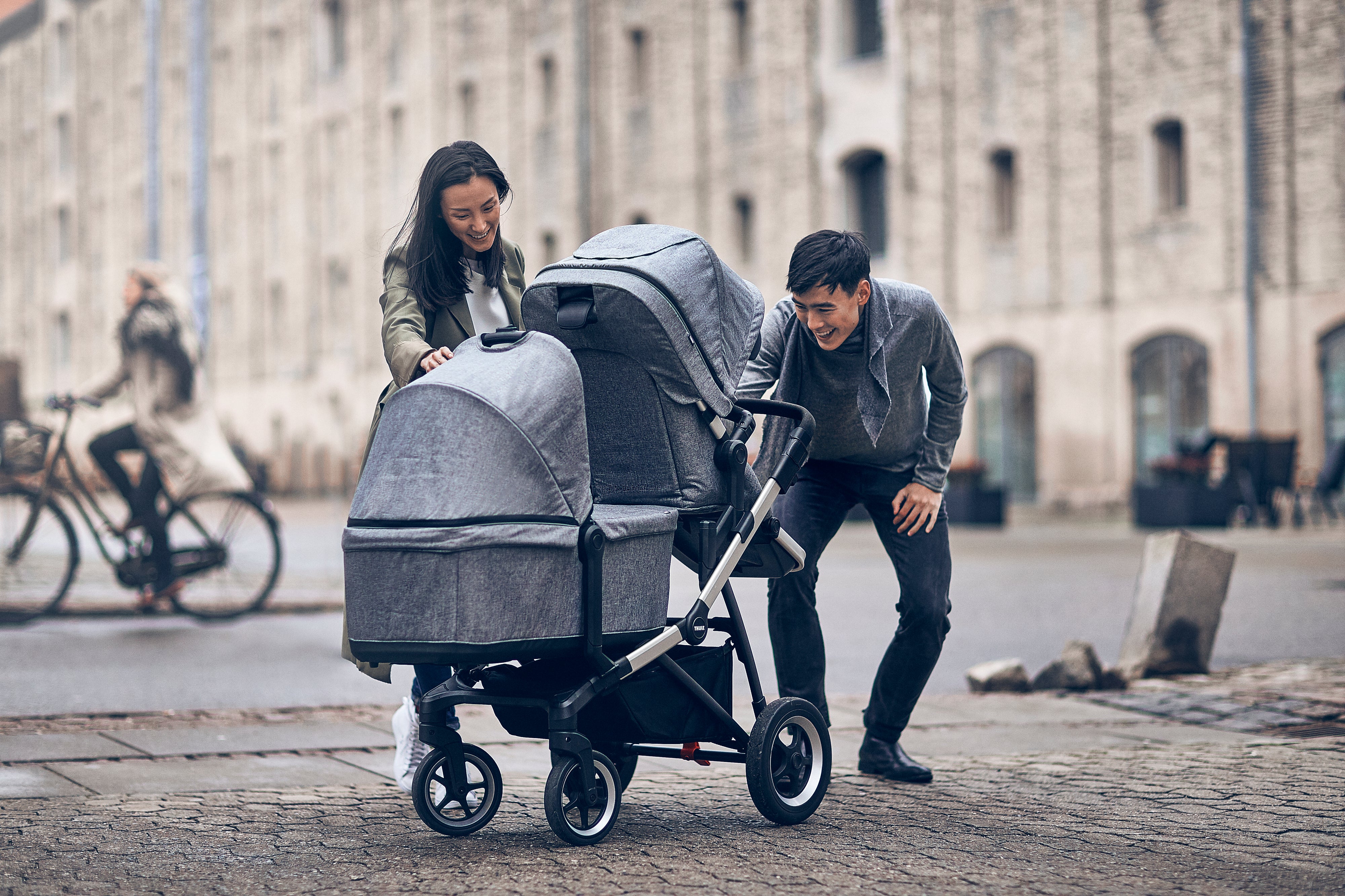 Thule Sleek Grey Wózek spacerowy 3w1 Grey Melange