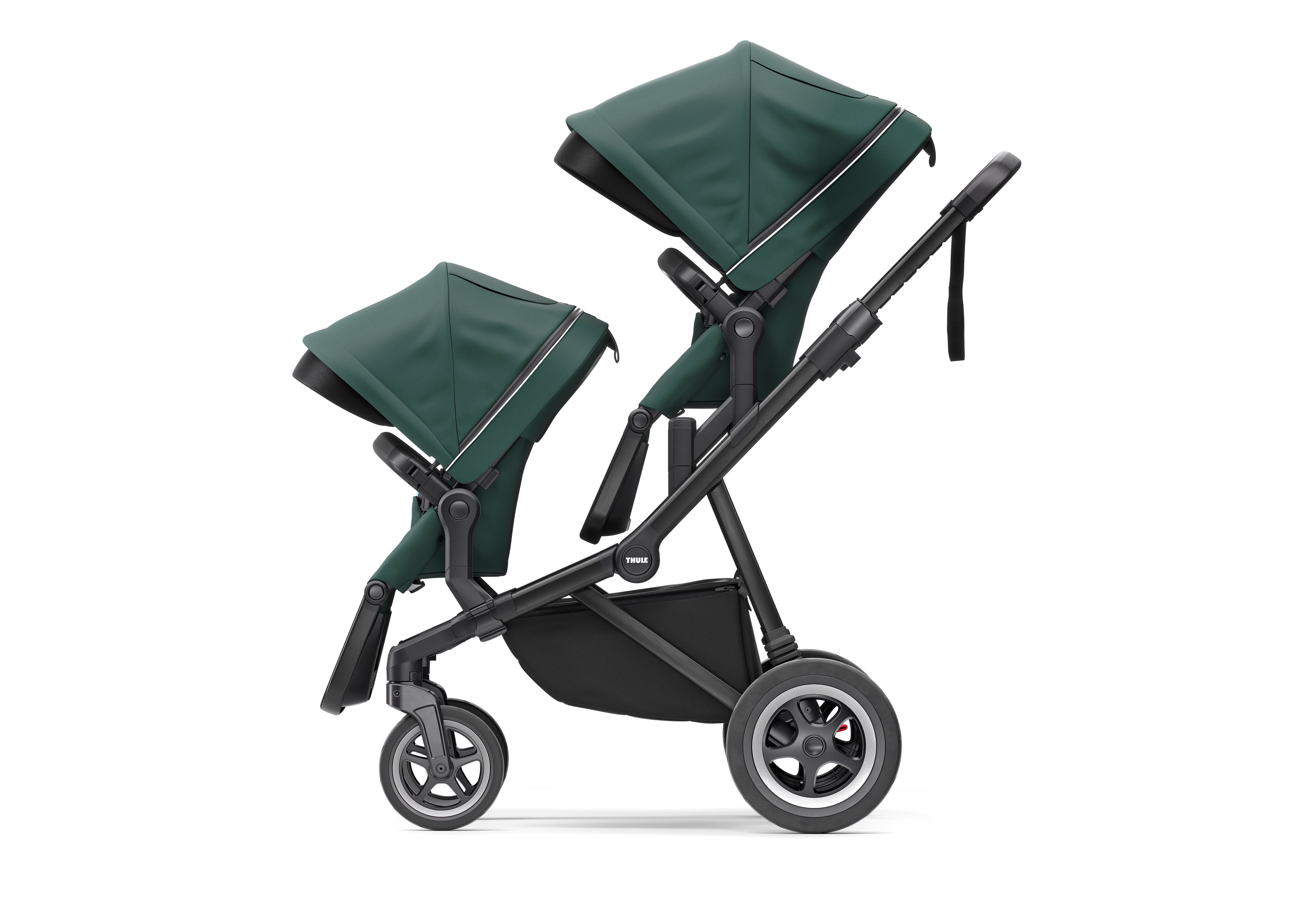 Thule Sleek Wózek spacerowy 3w1 zestaw z gondolą Mallard Green on Black