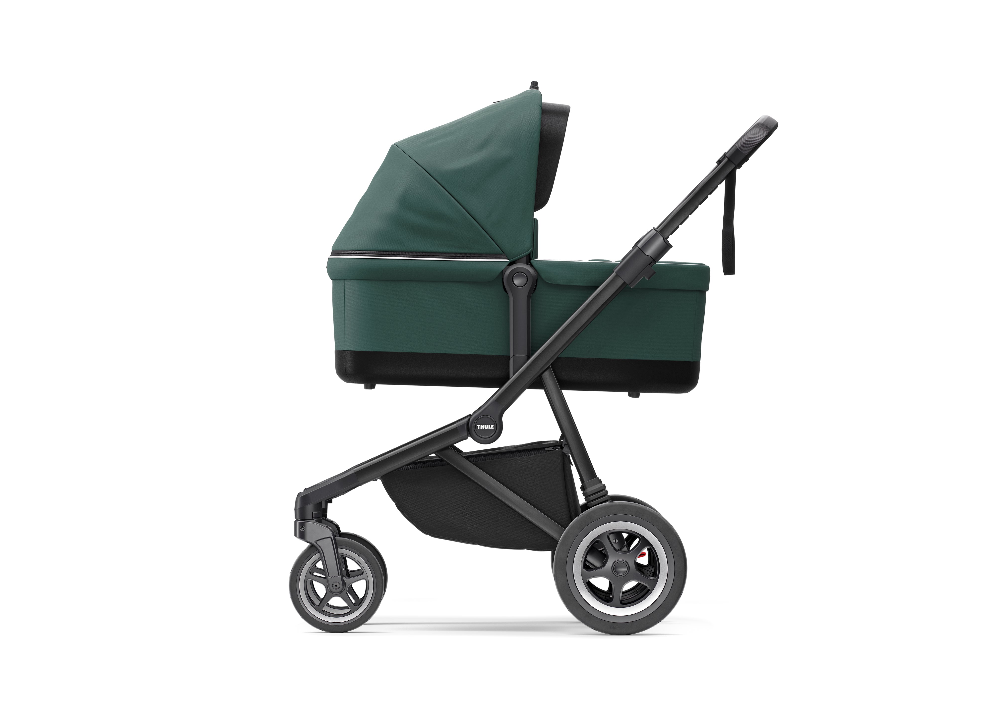 Thule Sleek Wózek spacerowy 3w1 zestaw z gondolą Mallard Green on Black
