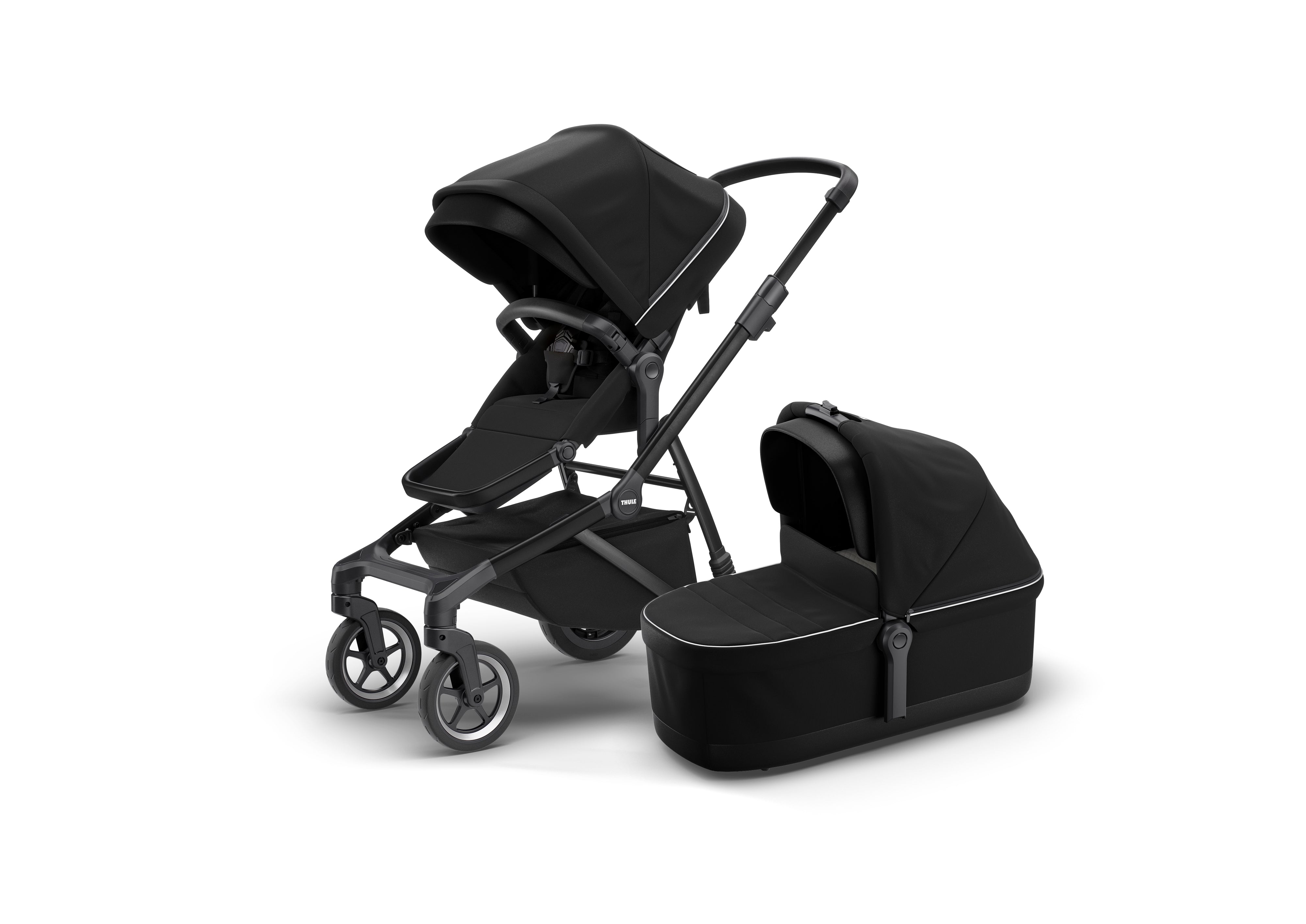 Thule Sleek Wózek spacerowy 3w1 zestaw z gondolą Midnight Black on Black