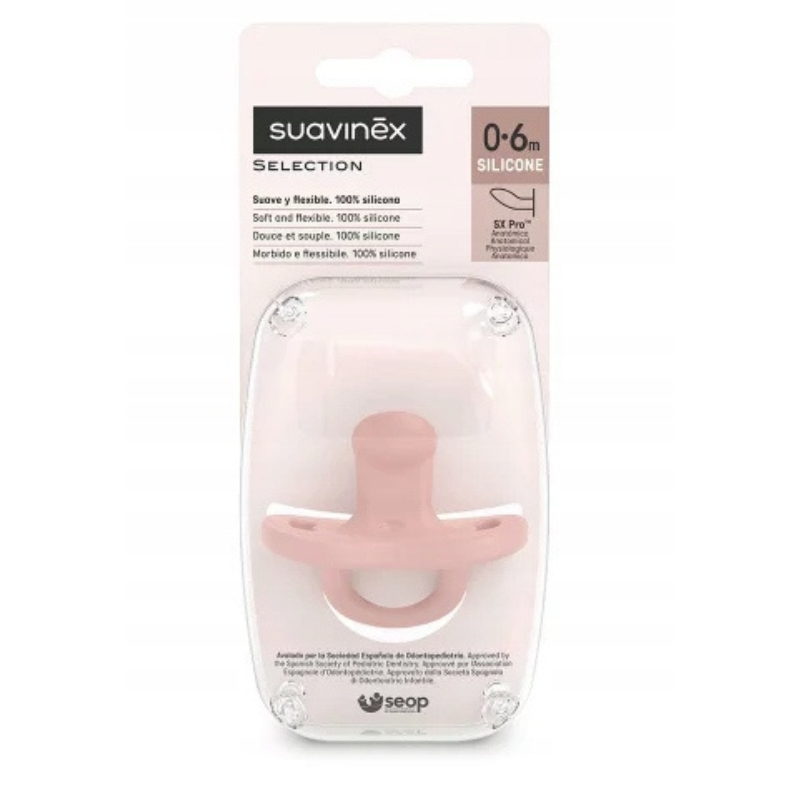 Suavinex Smoczek anatomiczny 0-6m SILIKON ESSENCE Cielisty