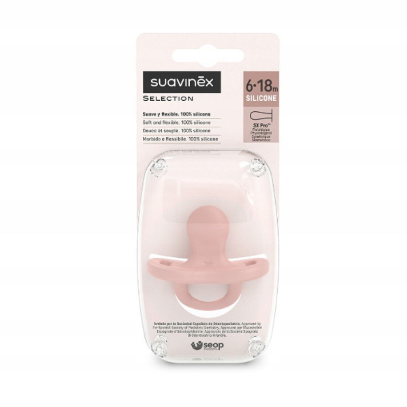 Suavinex Smoczek fizjologiczny SX Pro 6-18m cielisty New All Silicone
