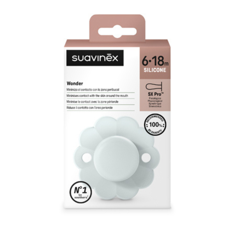 Suavinex Smoczek fizjologiczny SX PRO WONDER 6-18M ILLUSION BLUE