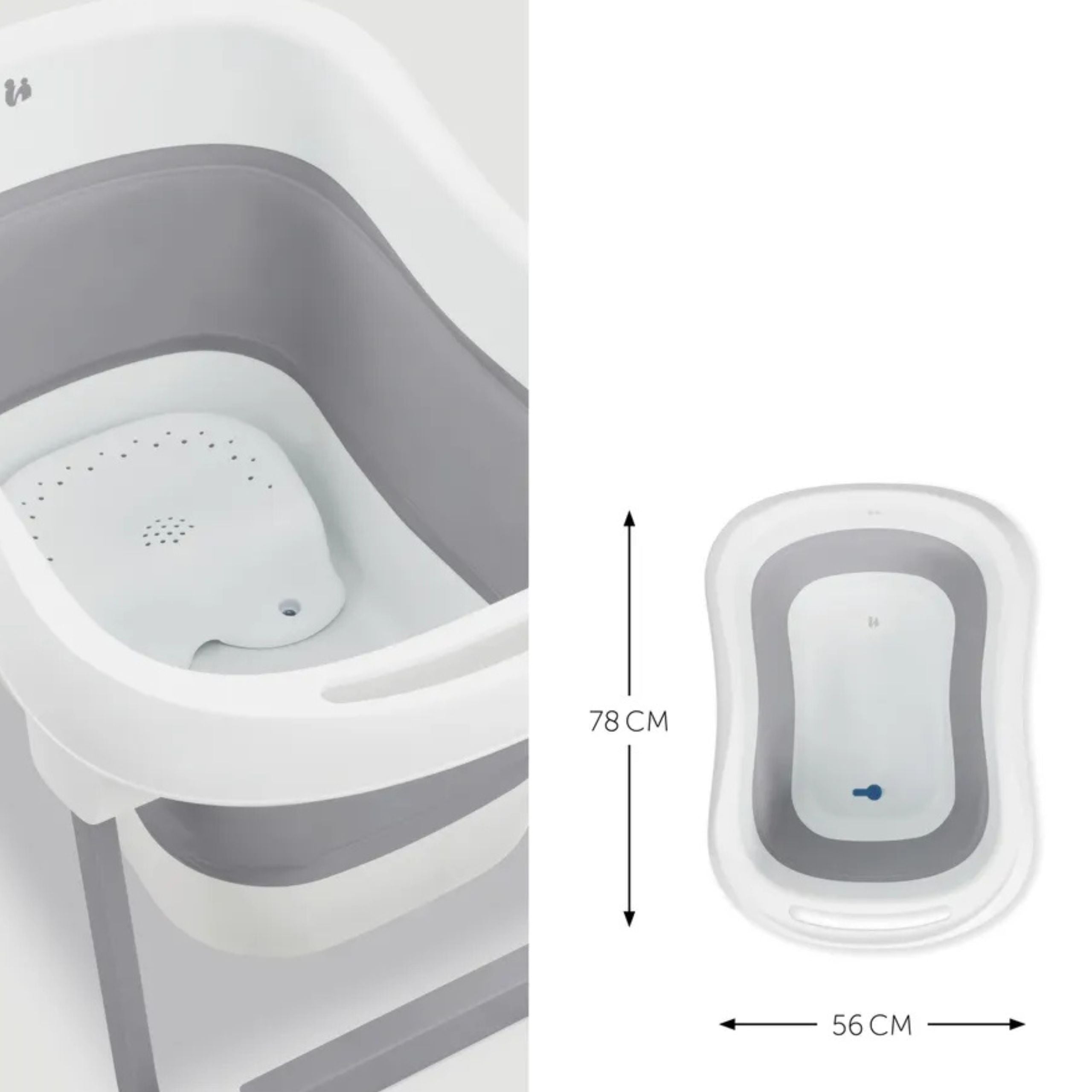 Hauck Wash and Fold L - wanienka składana | White-Stone