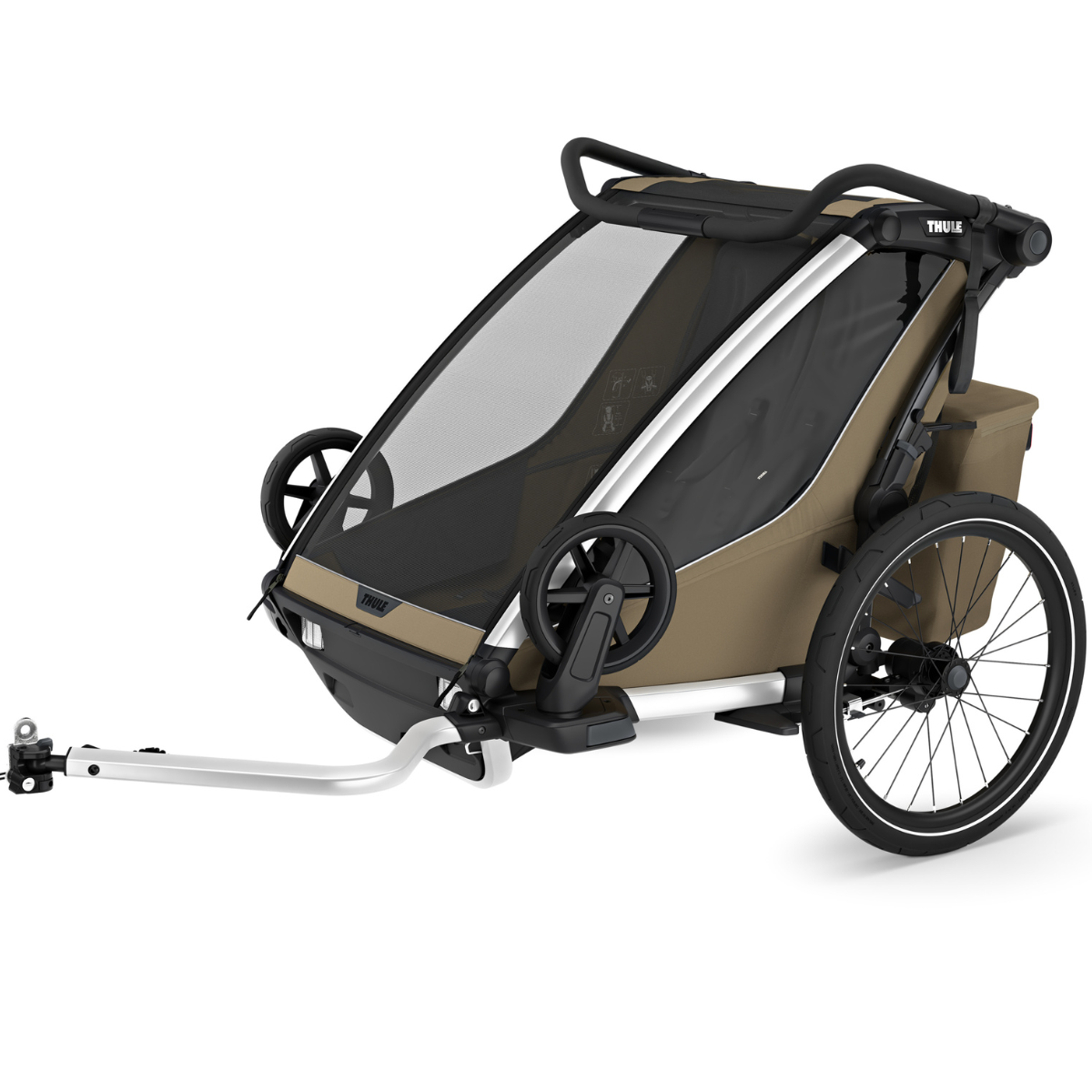 Thule Chariot Cross2 Przyczepka rowerowa podwójna 4w1 Faded Khaki