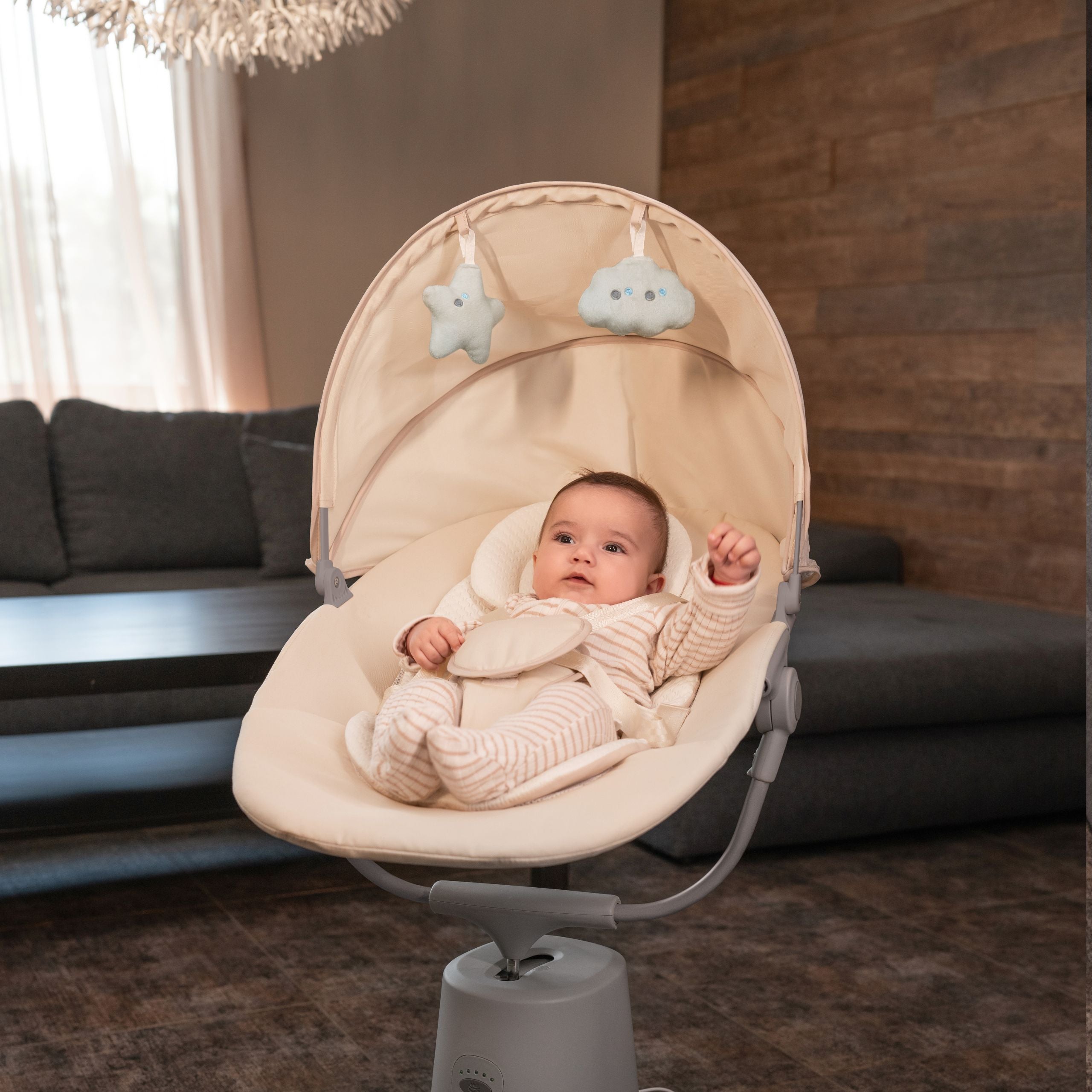 Lorelli Storky - bujaczek elektryczny z bluetooth | Beige