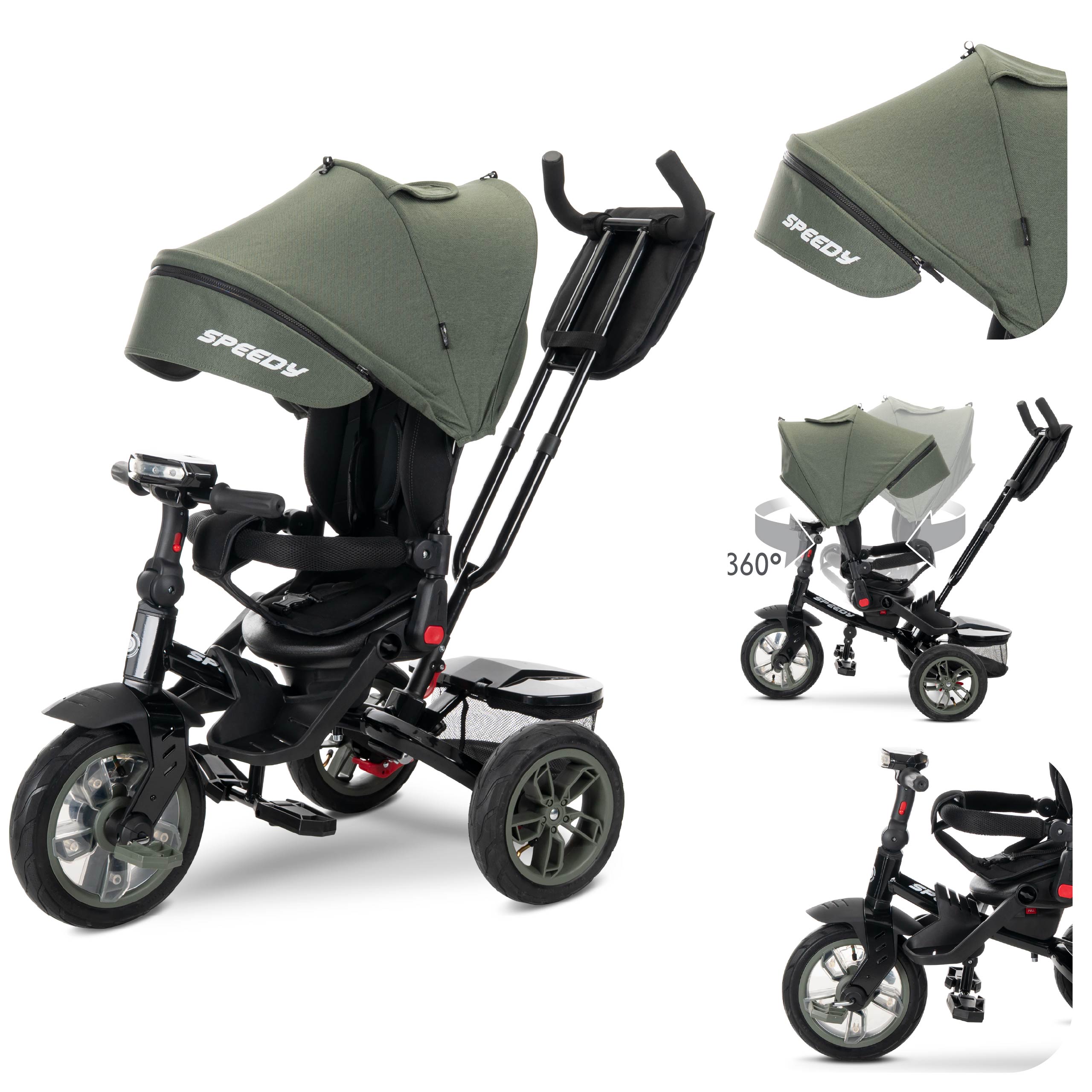 Lorelli Speedy Air - rowerek trójkołowy | Green