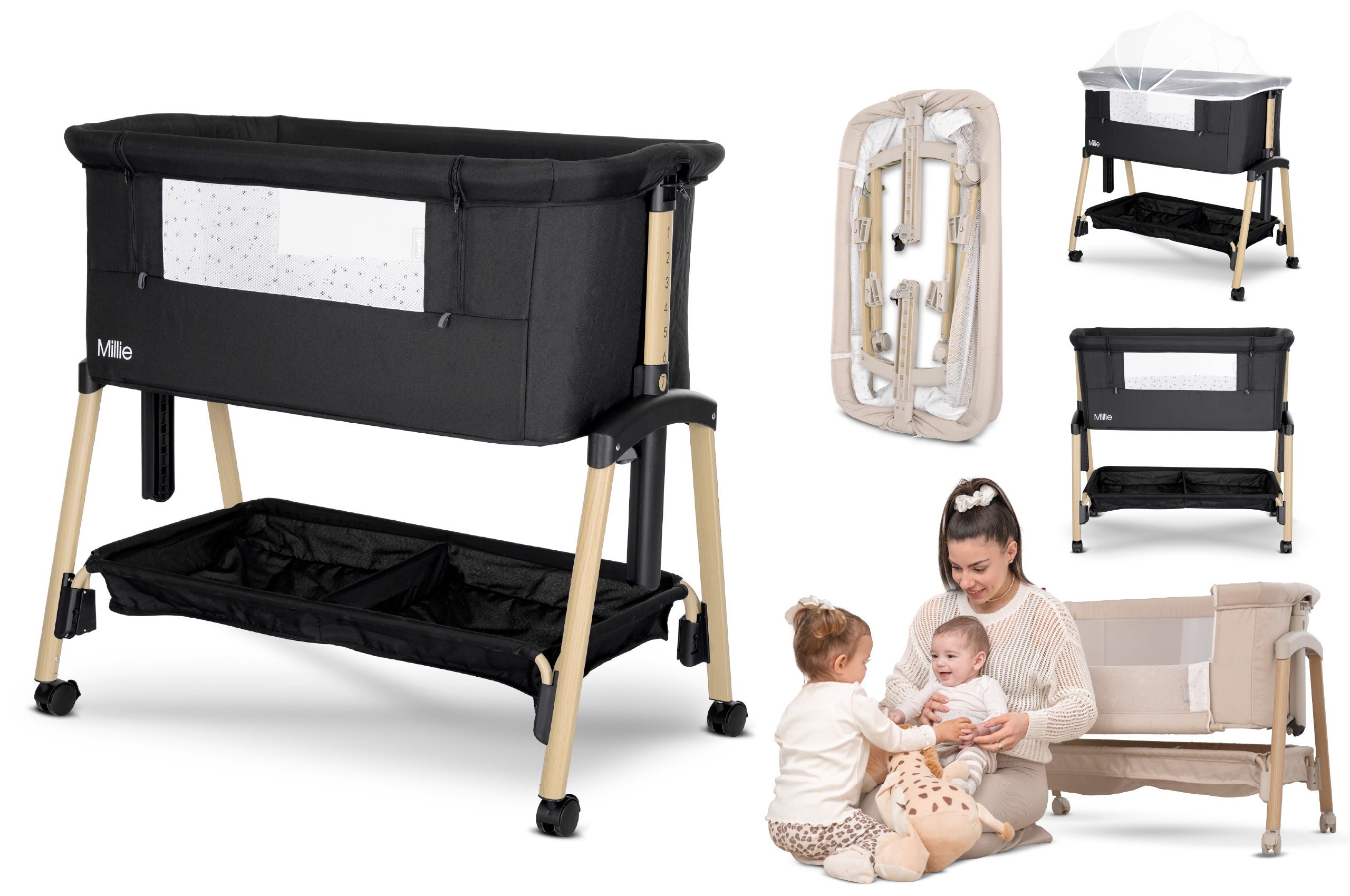 Lorelli Millie - łóżeczko kołyska | Black