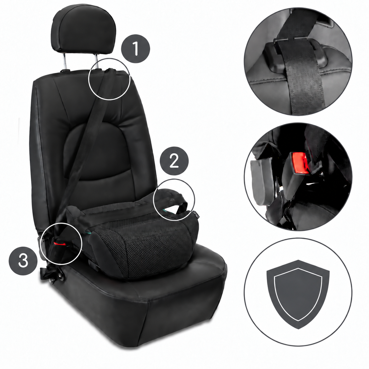 Lorelli Zen - podkładka, podwyższenie ISOFIX 125-150cm | Black