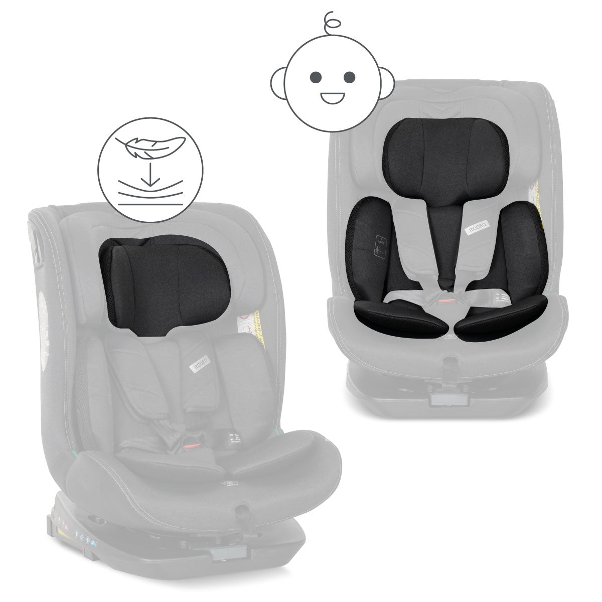Lorelli Rodeo - fotelik 40-150 cm ISOFIX 360 | Black.