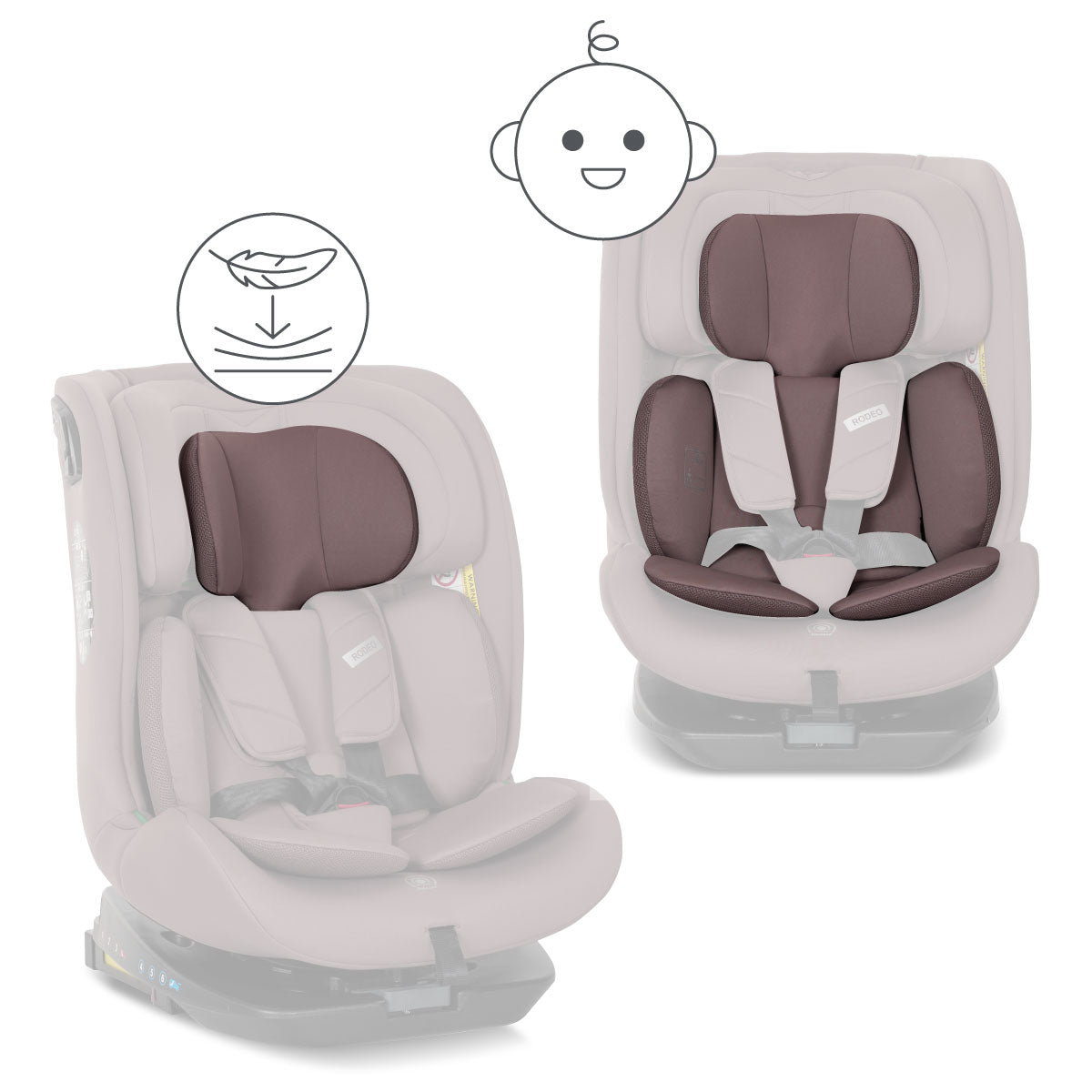 Lorelli Rodeo - fotelik 40-150 cm ISOFIX 360 | Pink.
