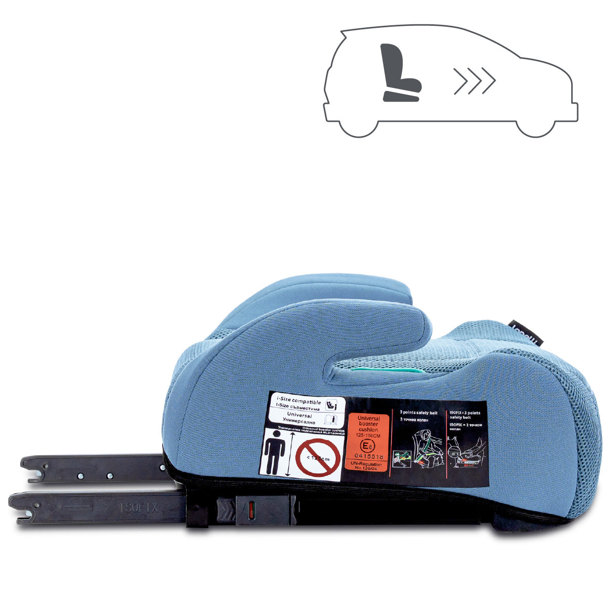 Lorelli Zen - podkładka, podwyższenie ISOFIX 125-150cm | Blue